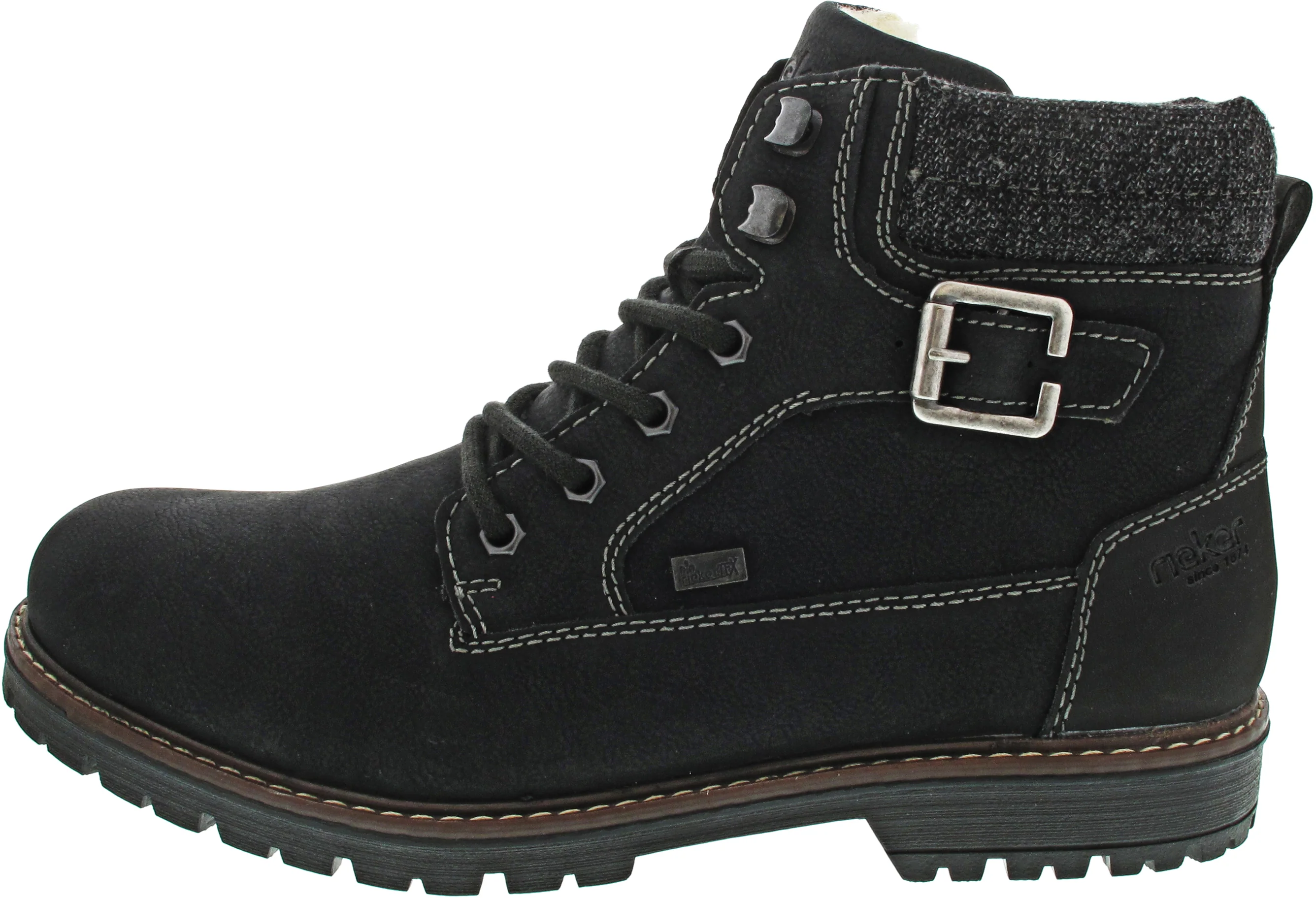 Rieker Schnürstiefel Schwarz