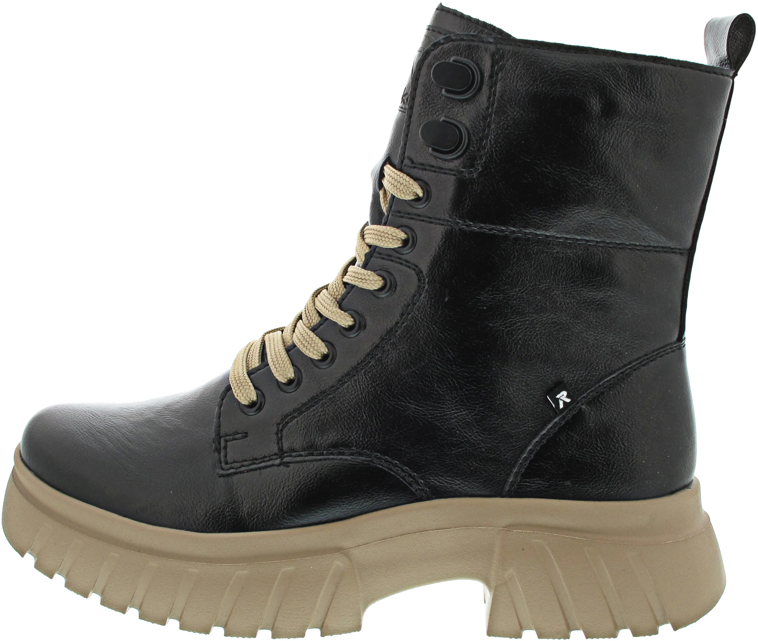 Rieker Schnürstiefel Schwarz