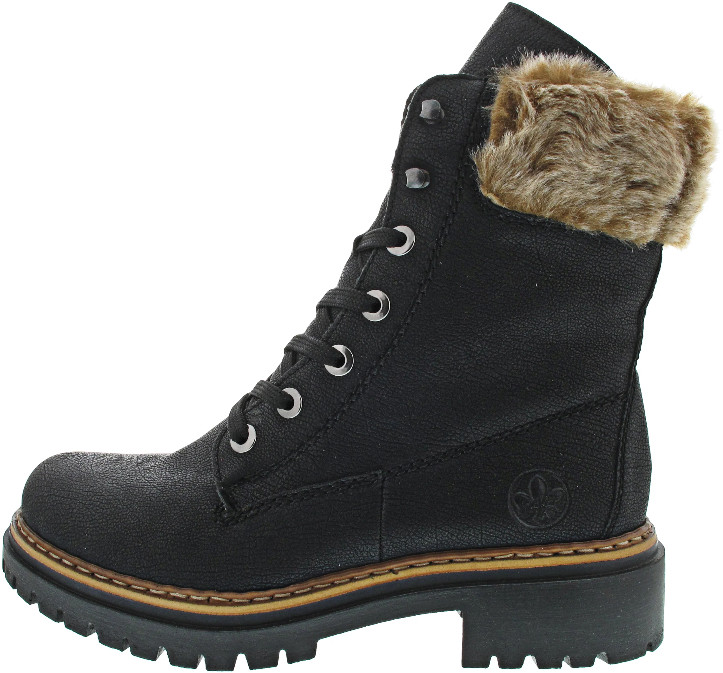 Rieker Schnürstiefel Schwarz