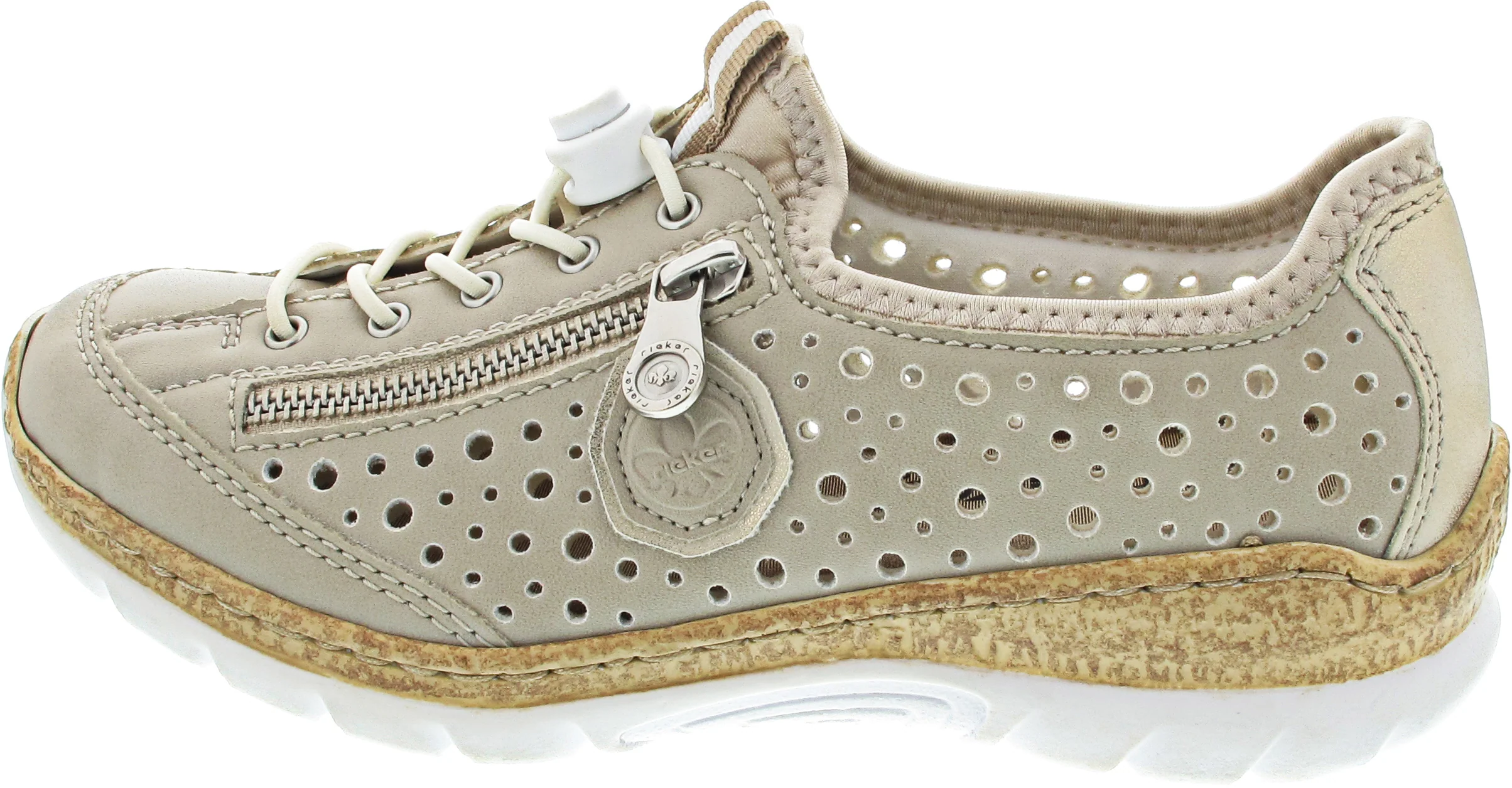 Rieker sportlicher Schnürer Beige - Image 6