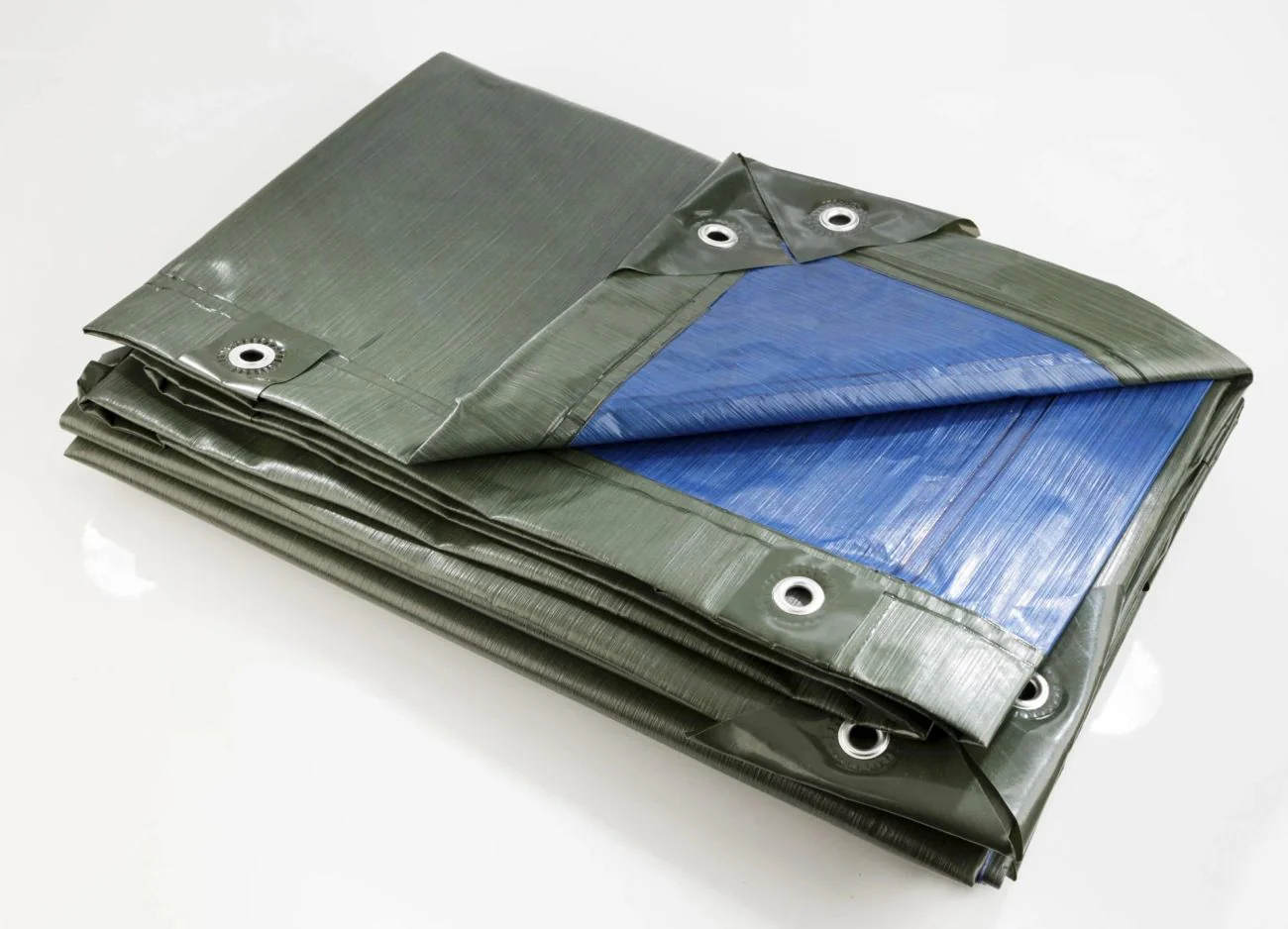Robuste Abdeckplane Grün/Blau, 250 g/m², 2x3 m - UV-stabil & wasserdicht