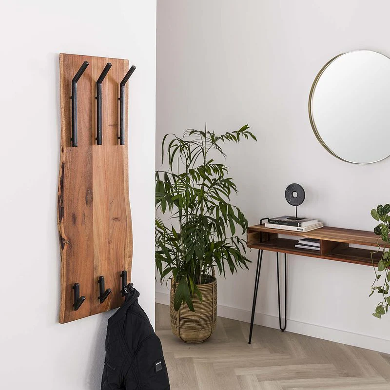 Rubjerg Design Garderobe Edge 6 Haken Akazie massiv natur - Image 4
