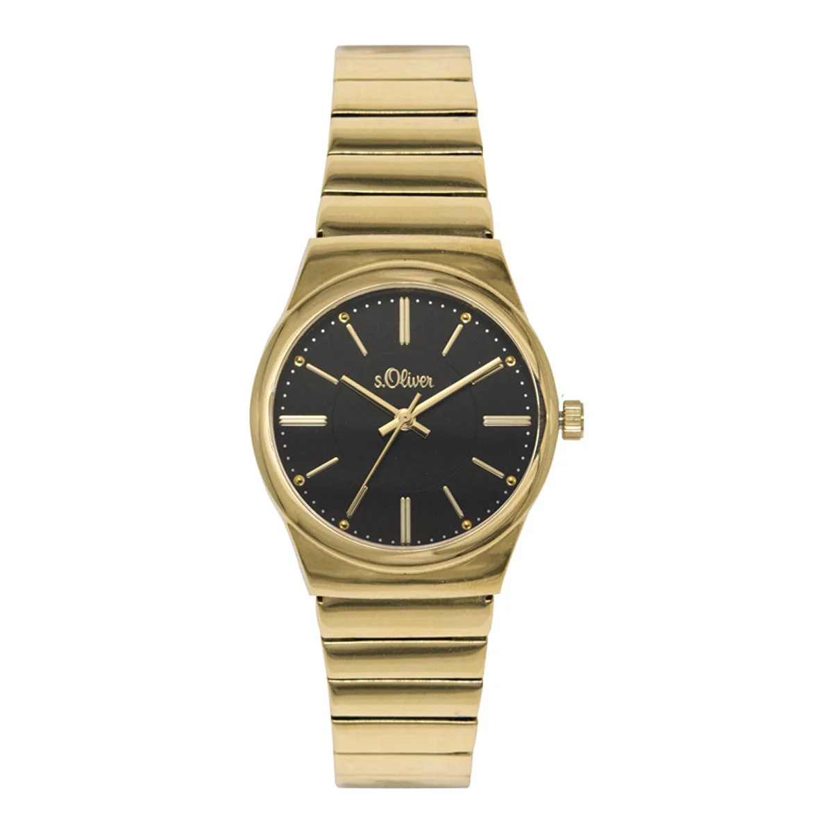 s.Oliver Damen-Armbanduhr Analog Quarz IP Gold SO-15128-MQR