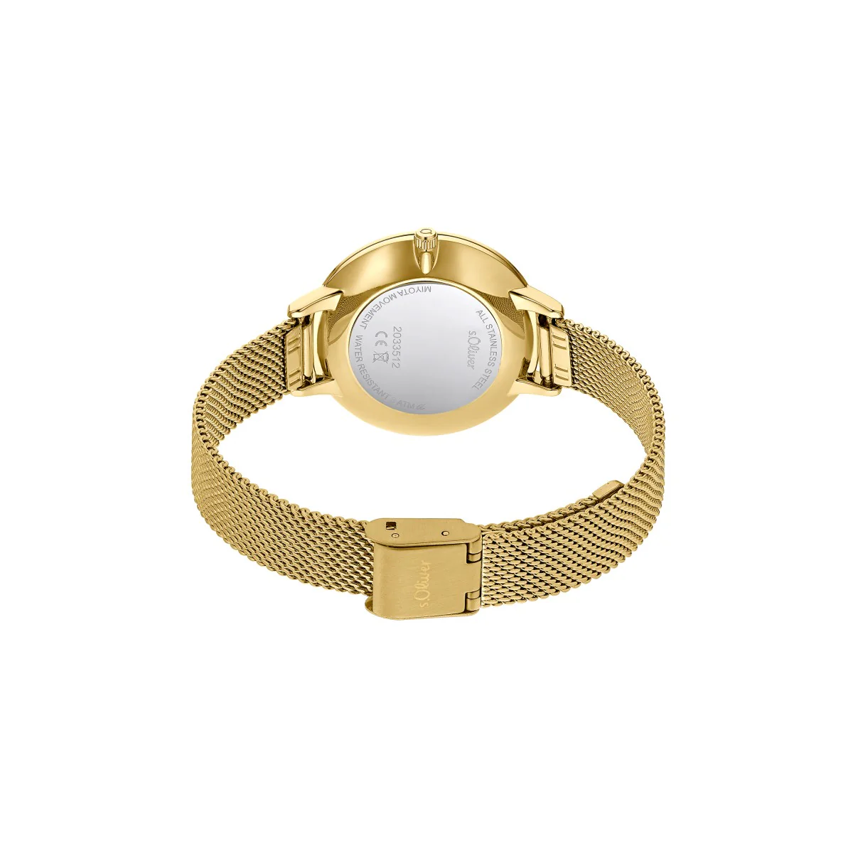 s.Oliver Damen Uhr Armbanduhr Edelstahl IP Gold 2033512 - Image 2