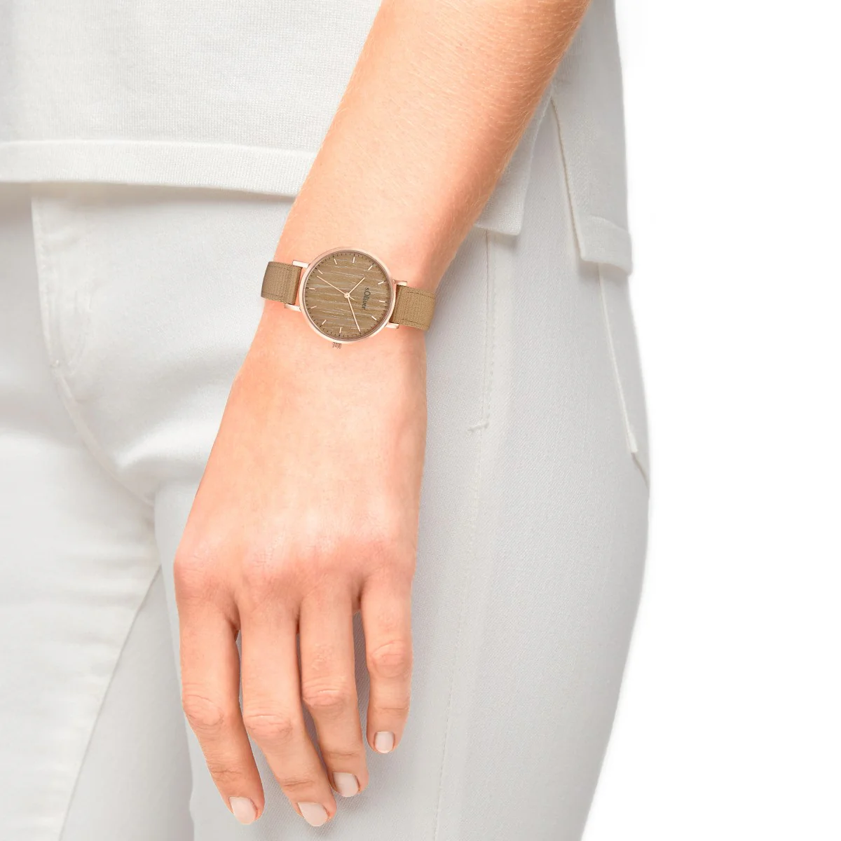 s.Oliver Damen Uhr Armbanduhr Edelstahl IP Rose Nylon 2034598 - Image 3