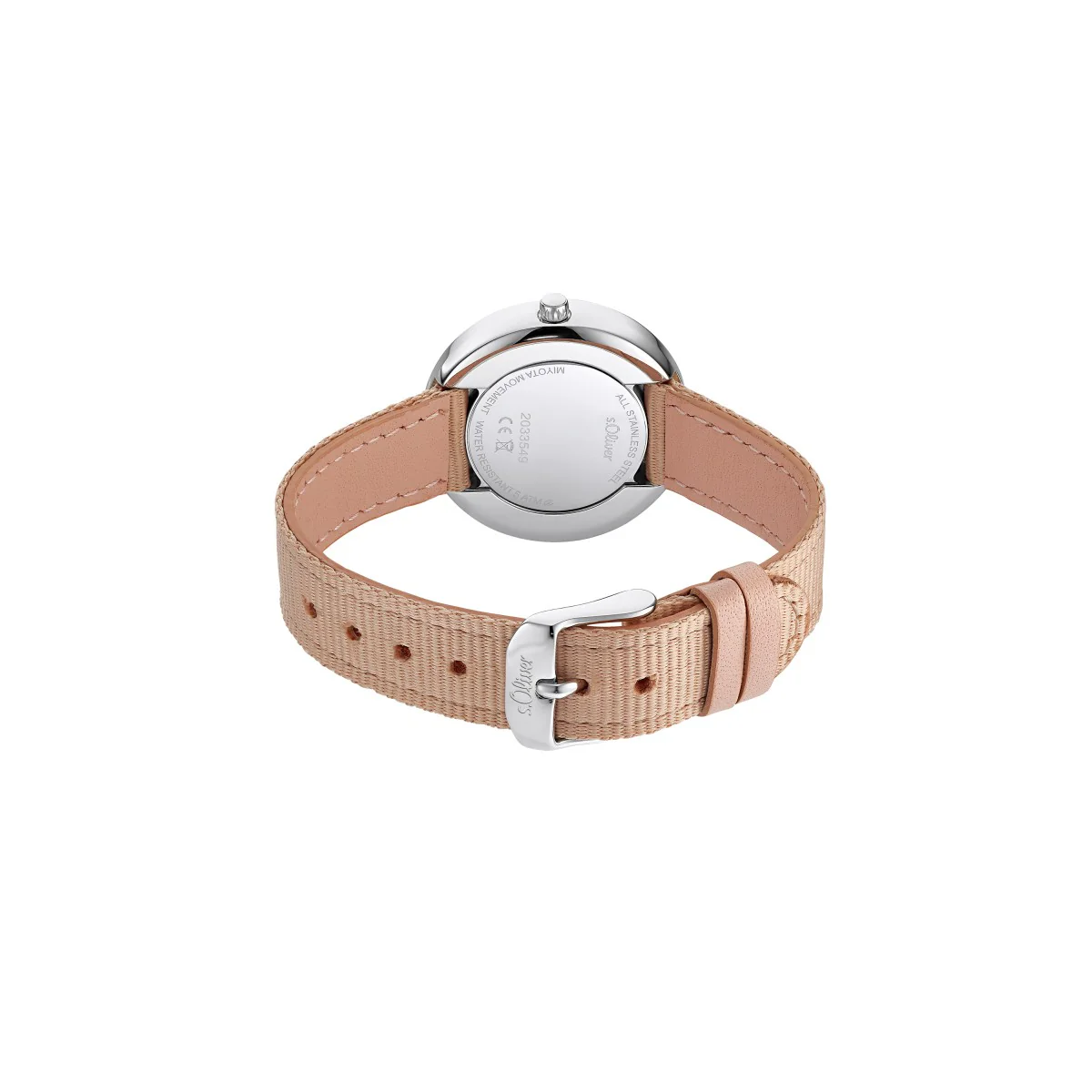 s.Oliver Damen Uhr Armbanduhr Edelstahl Textil 2033549 - Image 2