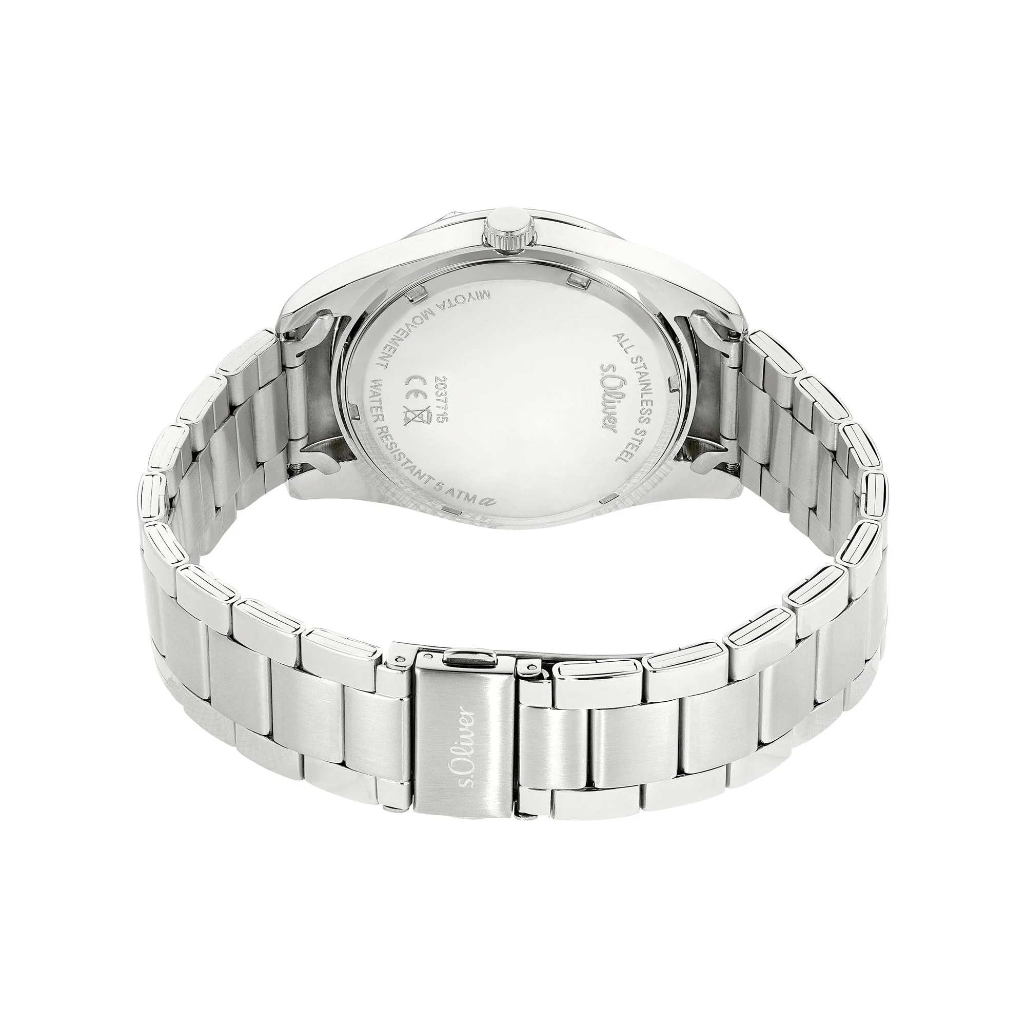 s.Oliver Herren Uhr Armbanduhr Edelstahl silber 2037715 - Image 2