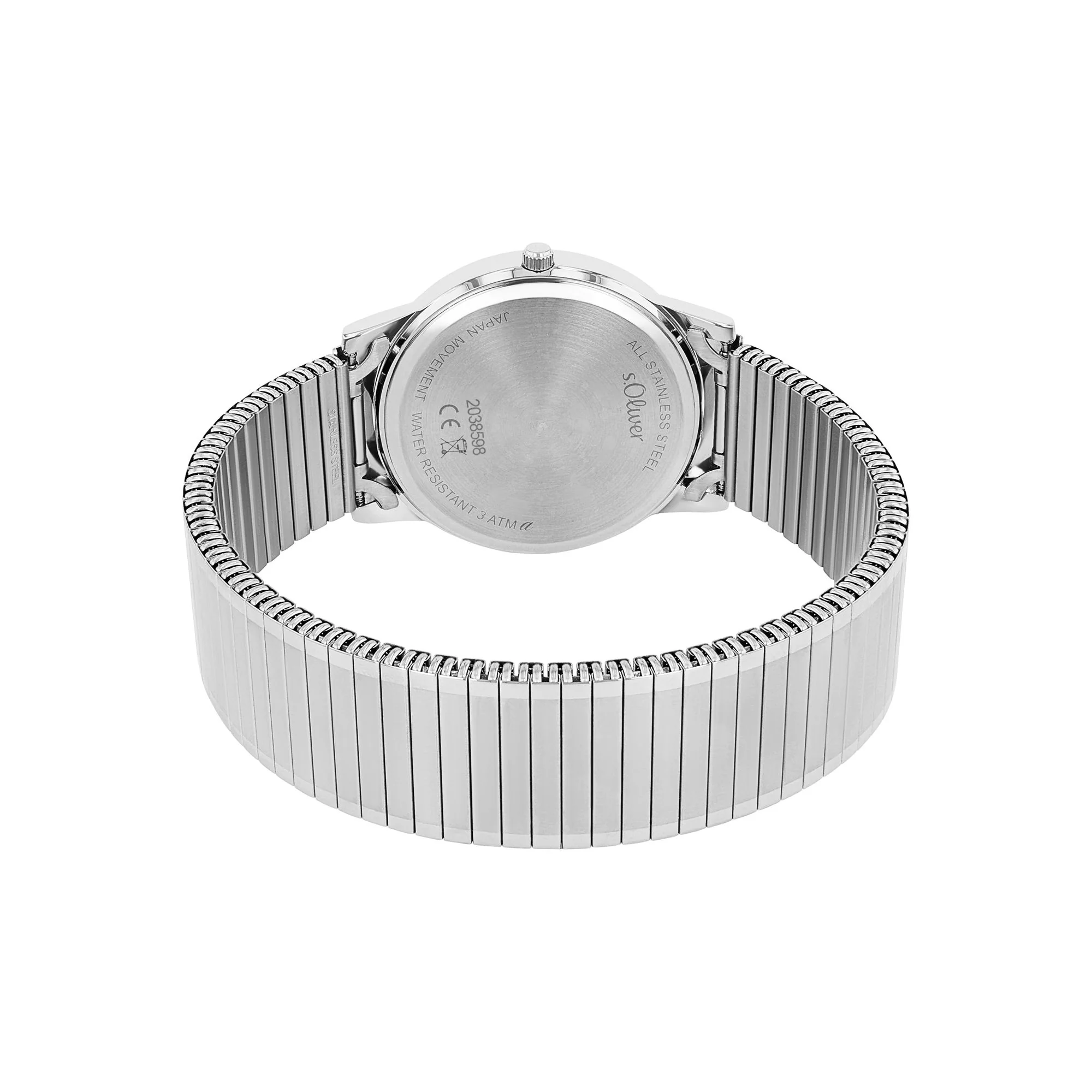 s.Oliver Herren Uhr Armbanduhr Edelstahl silber 2038598 - Image 2