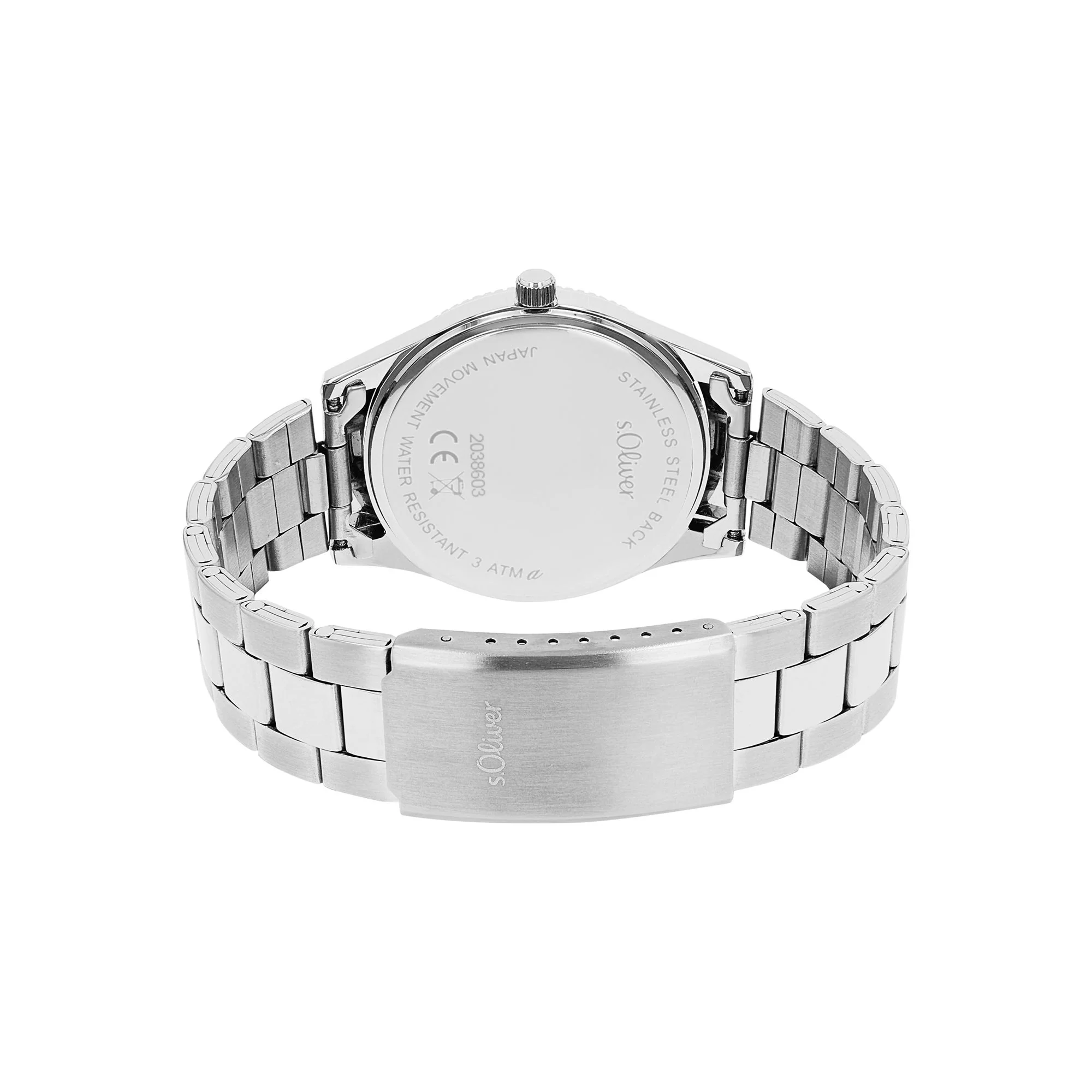 s.Oliver Herren Uhr Armbanduhr Edelstahl silber 2038603 - Image 2