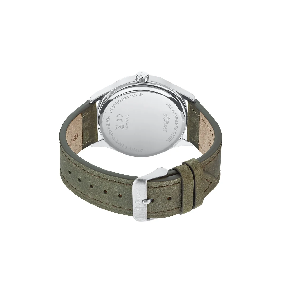 s.Oliver Herren Uhr Armbanduhr Leder 2033480 - Image 2