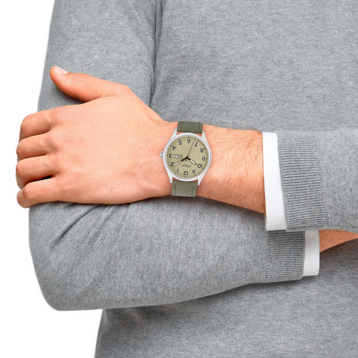 s.Oliver Herren Uhr Armbanduhr Leder 2033480 - Image 3