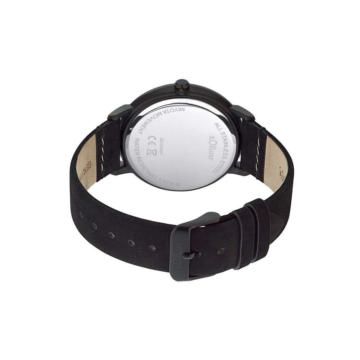 s.Oliver Herren Uhr Armbanduhr Leder 2033497 - Image 2