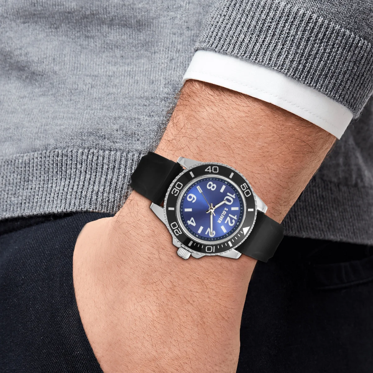 s.Oliver Herren Uhr Armbanduhr Silikon SO-4235-PQ - Image 3