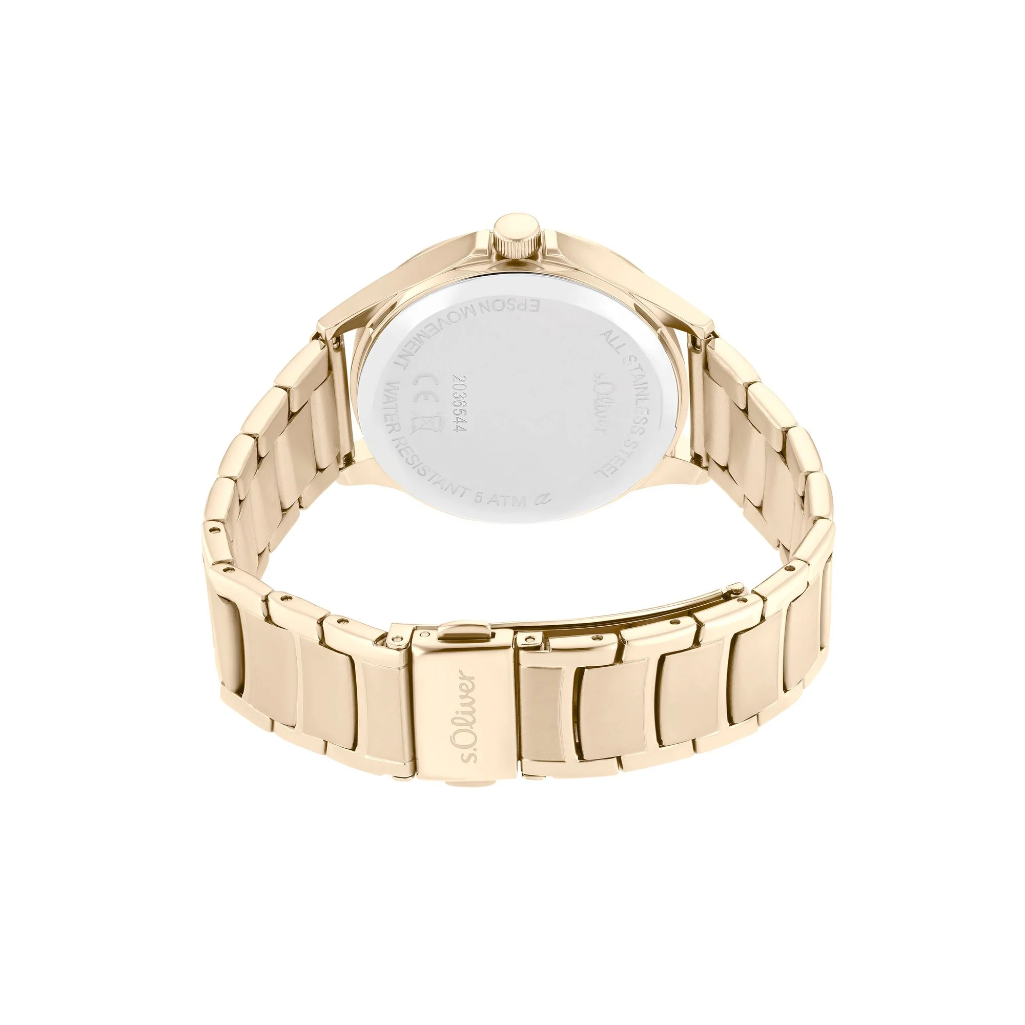 s.Oliver Unisex Uhr Armbanduhr Edelstahl IP Gold 2036544 - Image 2
