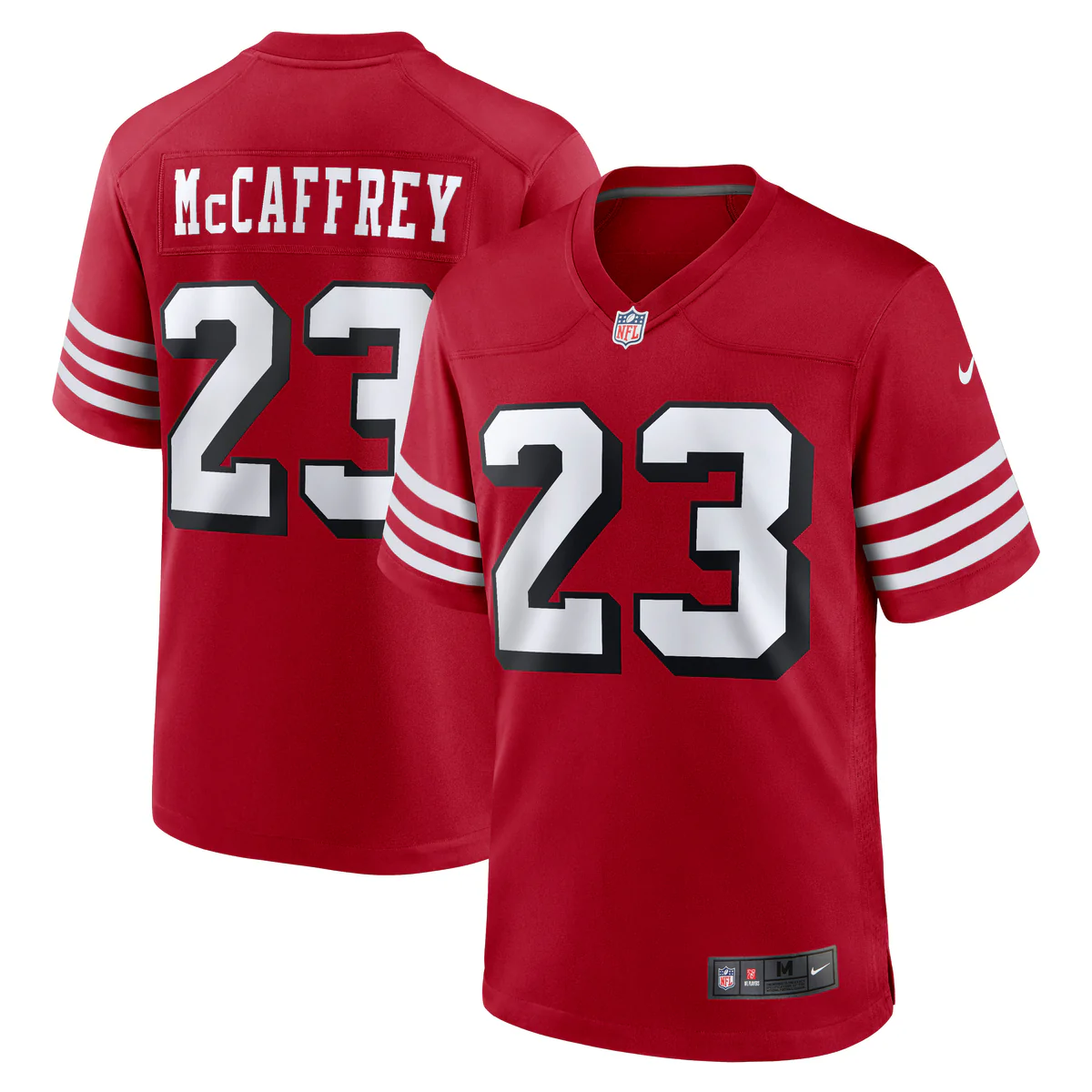 San Francisco 49ers Nike Alt. Jersey Mccaffrey 23 - Image 2
