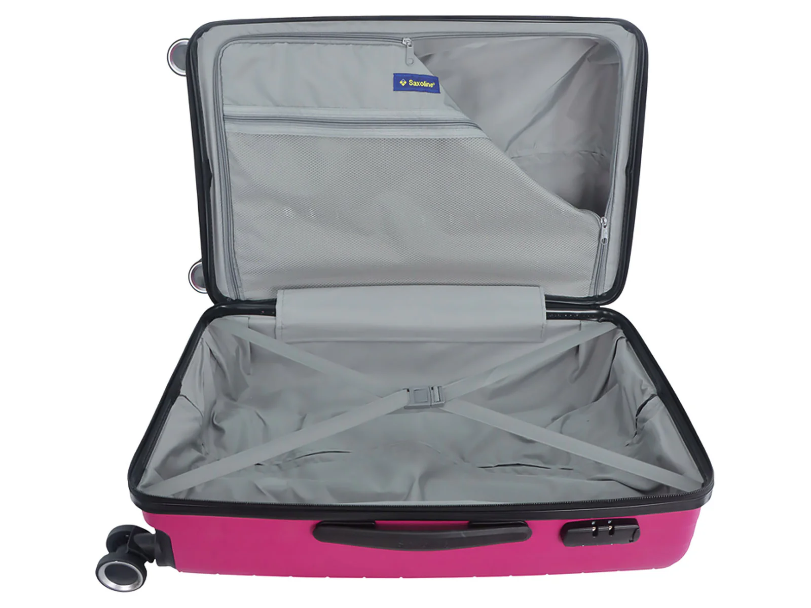 Saxoline SX Fiesta Trolley TSA Zahlenschloss Spinner 65 cm grey - Image 31