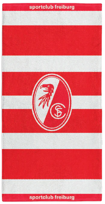 SC Freiburg Handtuch GOTS "Rot-Weiß Streifen" 50x100cm