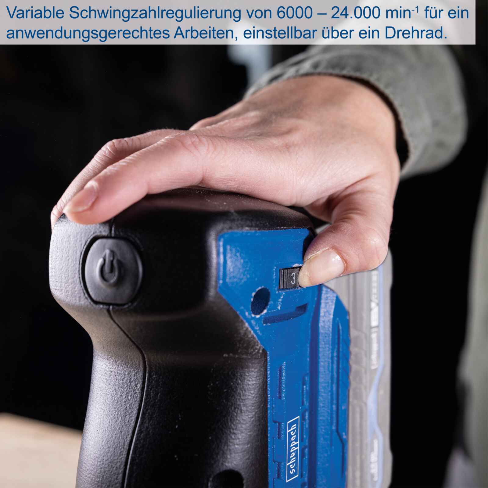 Scheppach Akku-Exzenterschleifer C-OBS125-X | Ø 125 mm | 6000 – 24.000 min-1 | 20V IXES - Image 8