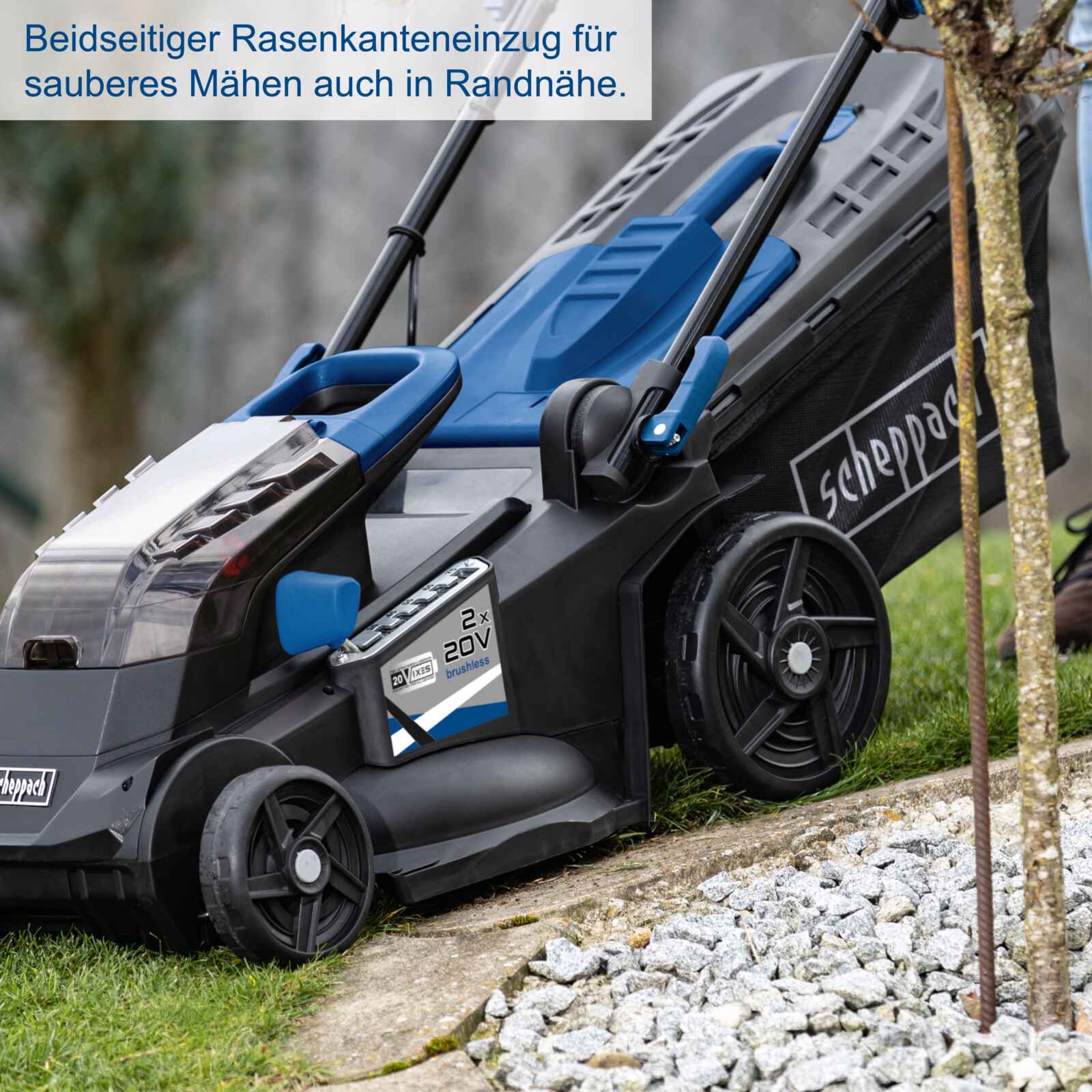 Scheppach Akku-Rasenmäher BC-MP380-X | 38 cm Schnittbreite | 6-stufige Schnitthöhenverstellung | 20V - Image 2