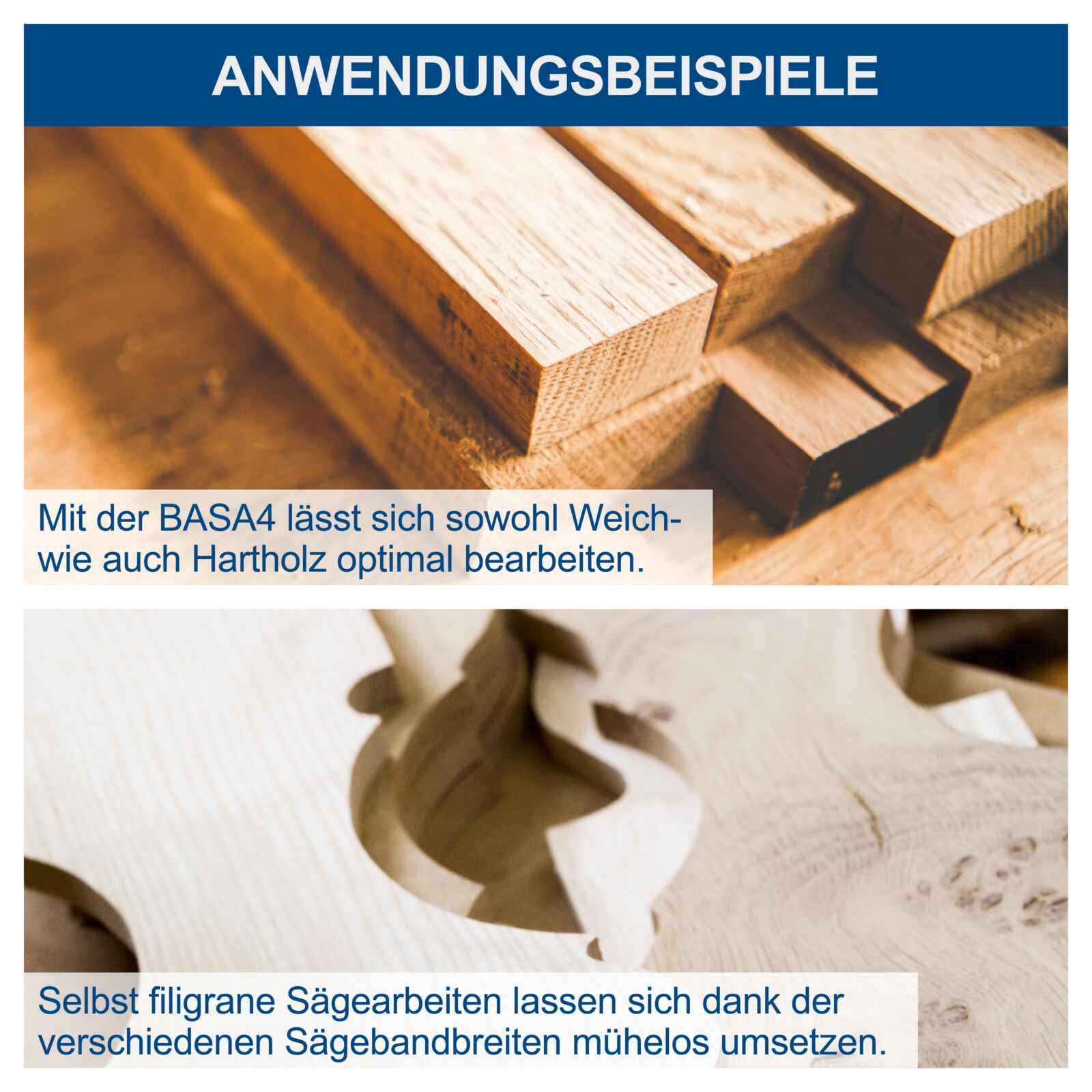 Scheppach Bandsäge BASA 4 - 230-240V 50Hz 1500W | 250mm | inkl. Querschneidlehre - Image 2