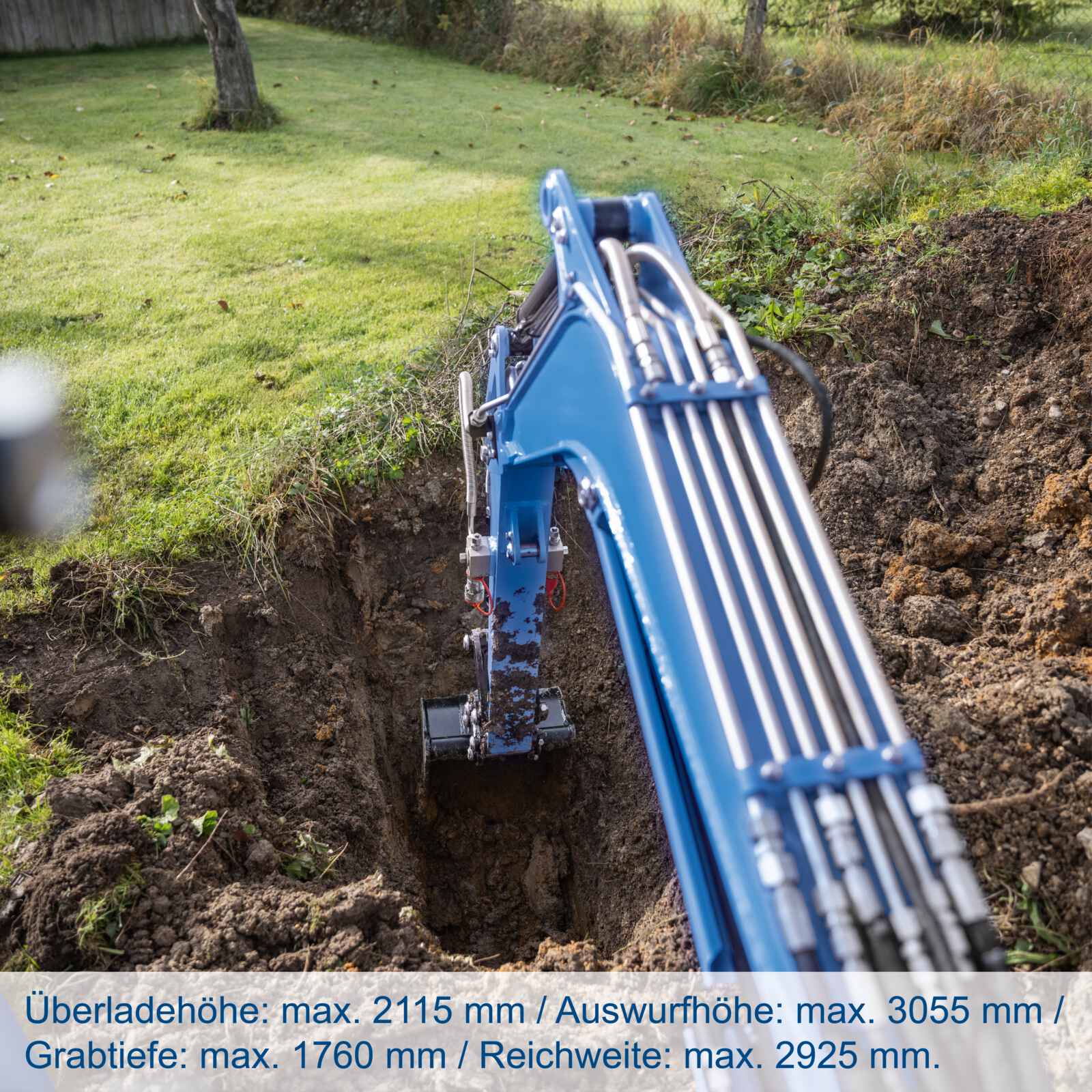 Scheppach Benzin Mini Bagger EXC1400 - 1080kg | 11,5PS | Grabkraft 12,4 kN | Grabtiefe 1760 mm - Image 10