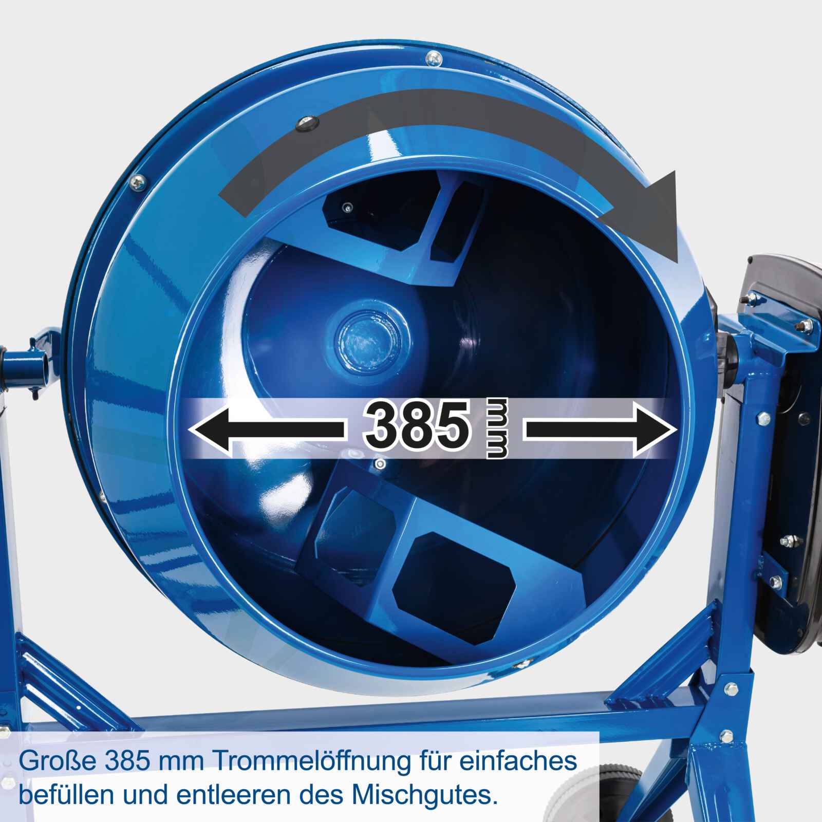 Scheppach Betonmischer MIX140 | 550W | 140L | Drehzahl 26,6 min-1 | Zahnräder aus Guss - Image 7