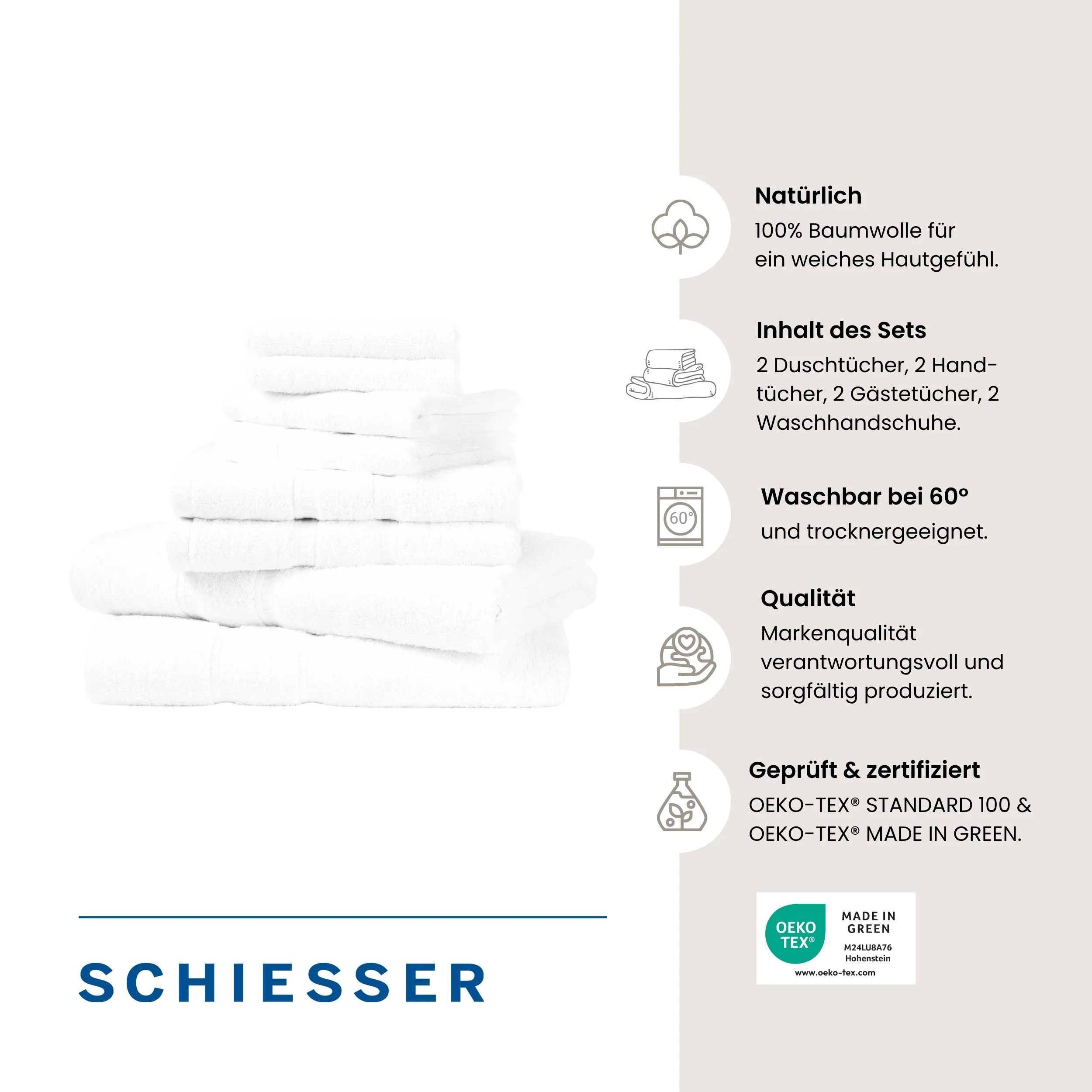 Schiesser Frottierset Las Palmas - 8-teilig - Anthrazit - Image 9
