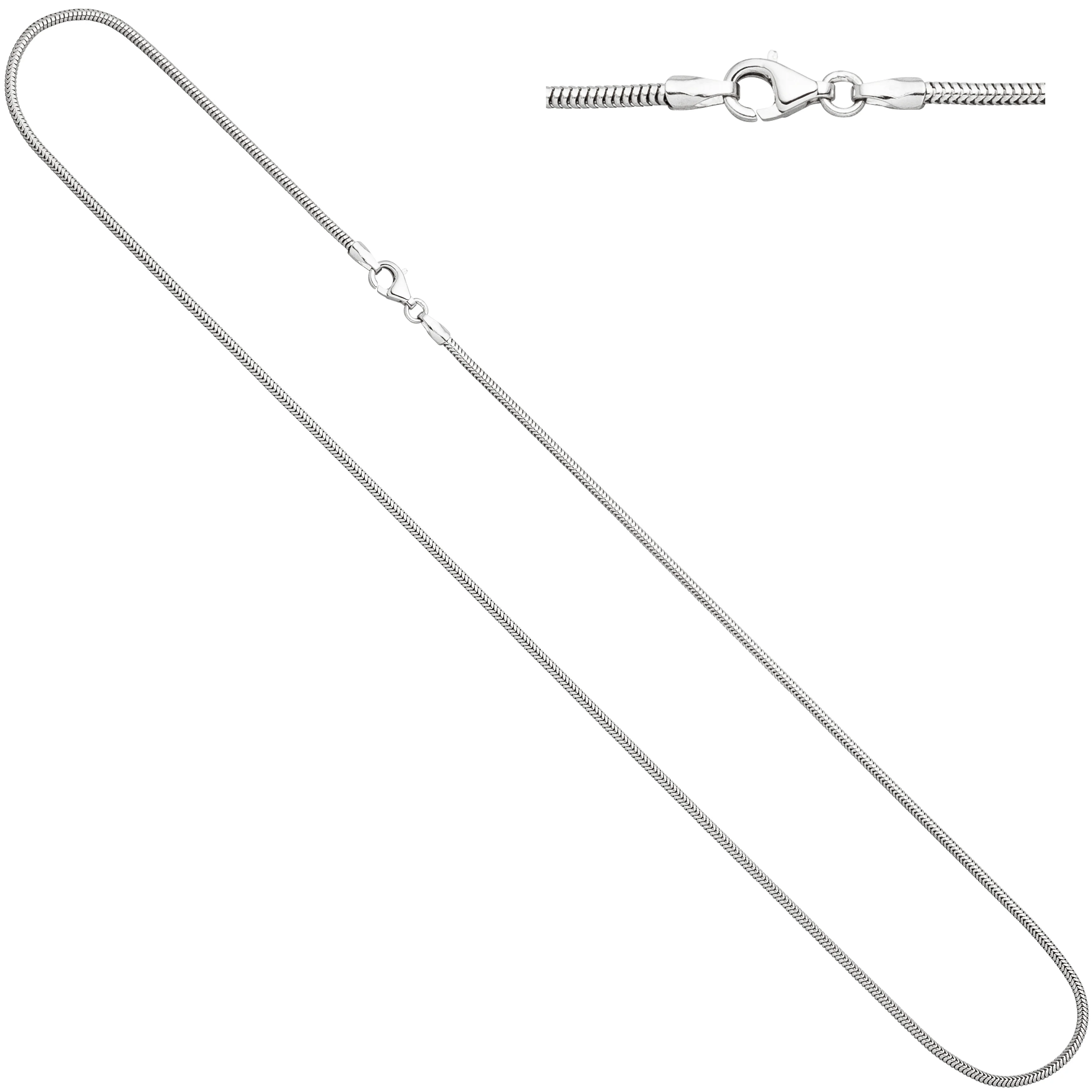 Schlangenkette 333 Weißgold 1,4 mm 42 cm Gold Kette Halskette Weißgoldkette - Image 2