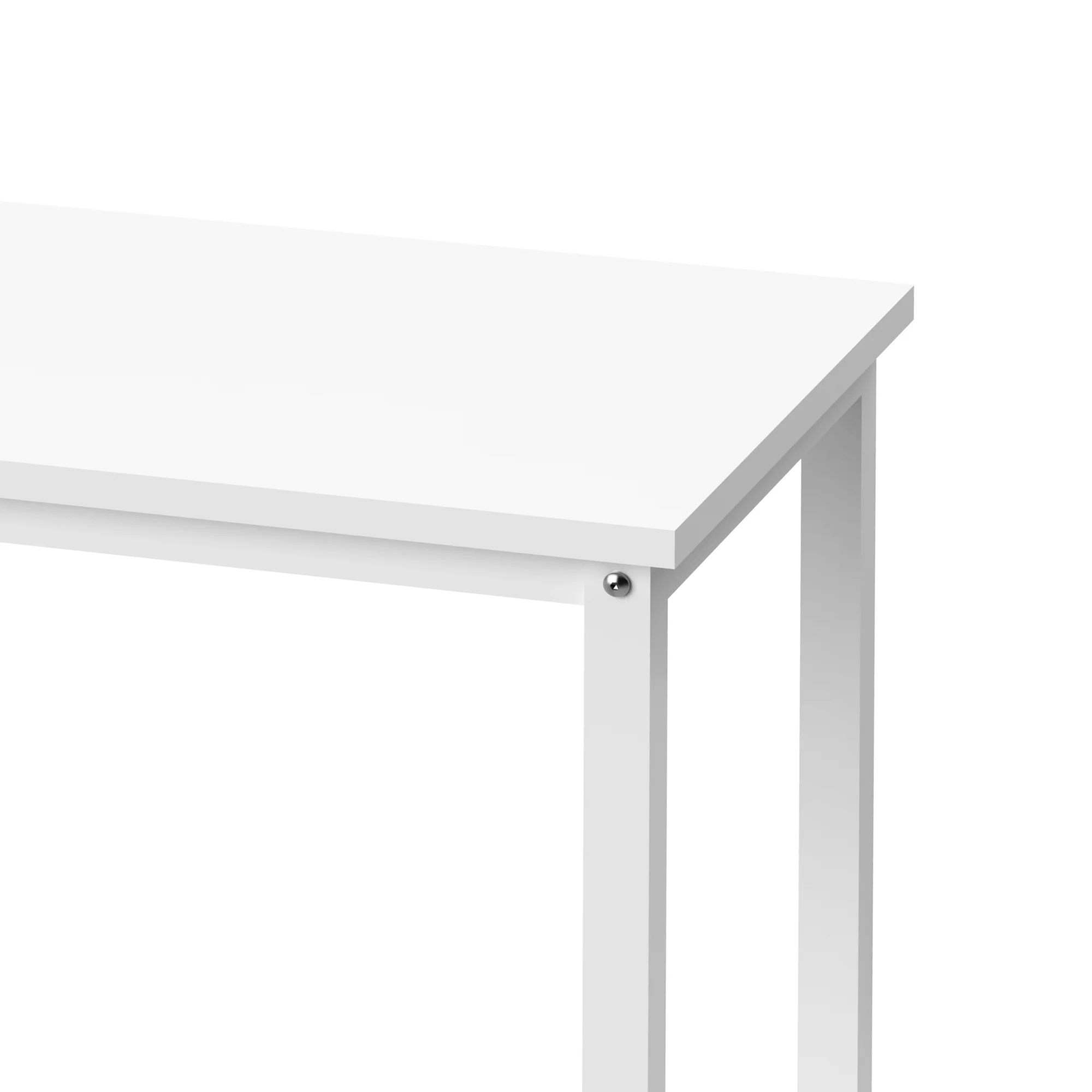 Schreibtisch 120x60x75 cm Weiß aus Holz mit Metallgestell von ML-Design - Image 4