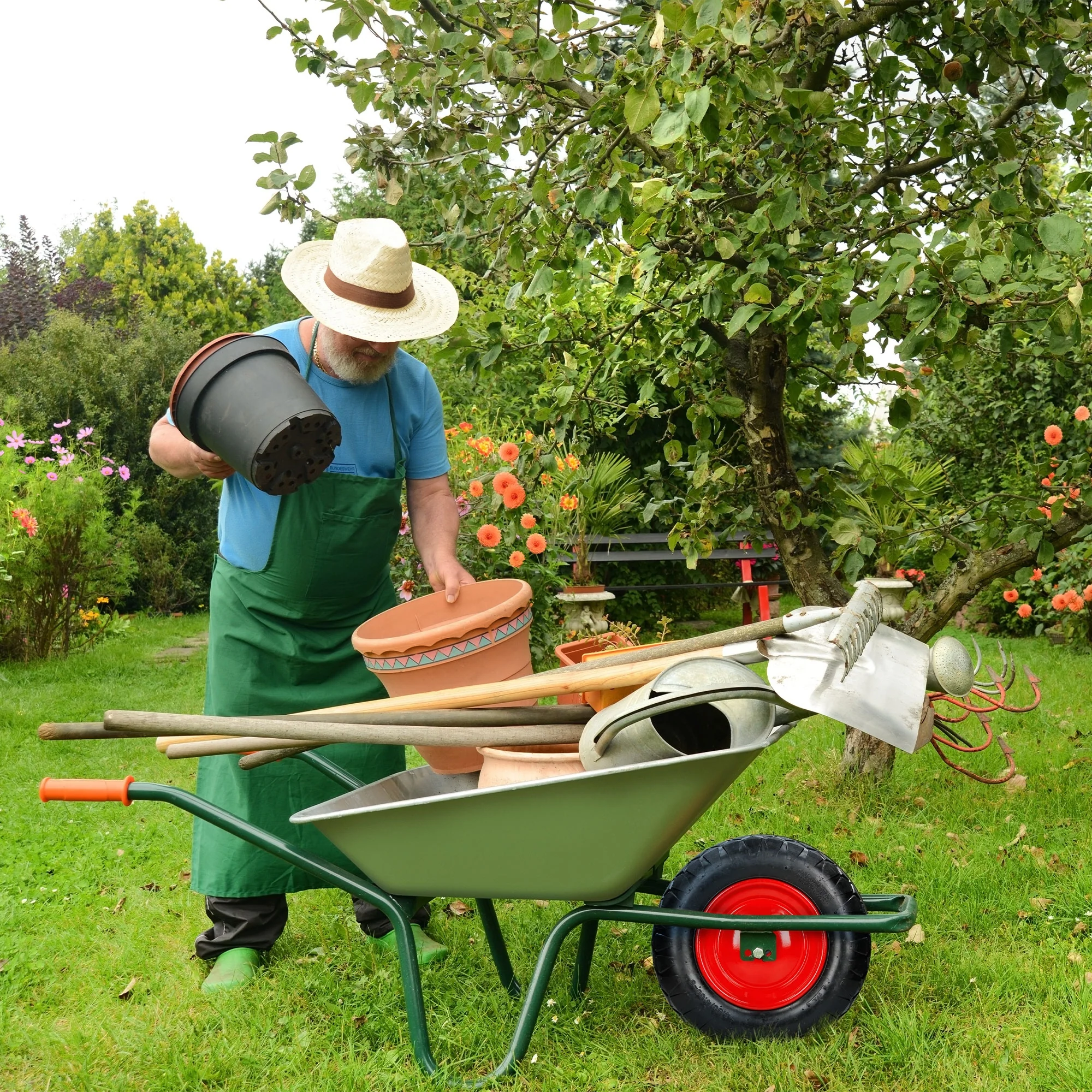 Schubkarrenrad mit Achse 4.80/4.00-8 Rad Reifen Luftrad Ersatzrad Gartenkarre - Image 4