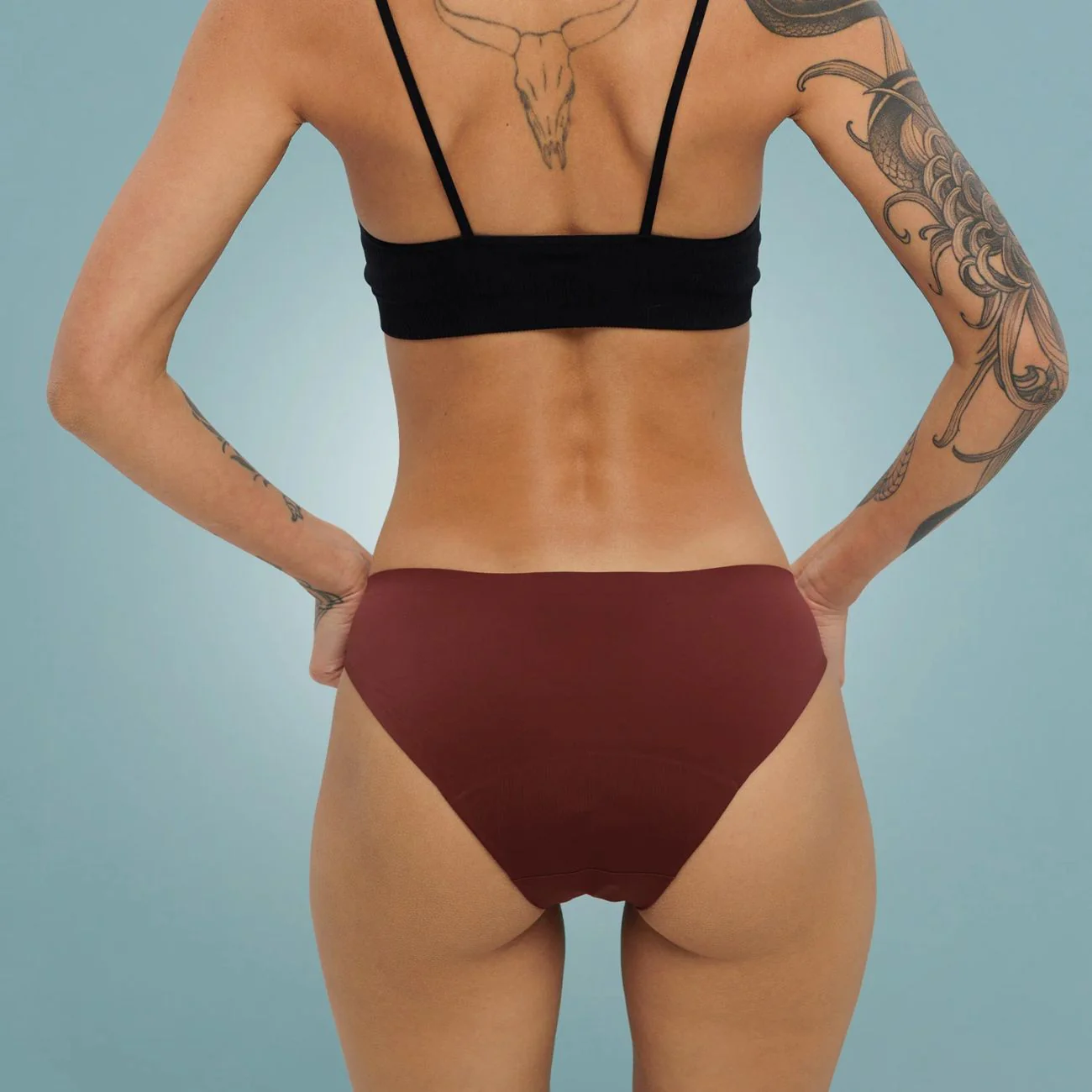Seamless Menstruationsunterwäsche aus Bio-Baumwolle, Gr. XL, Rot - Image 4