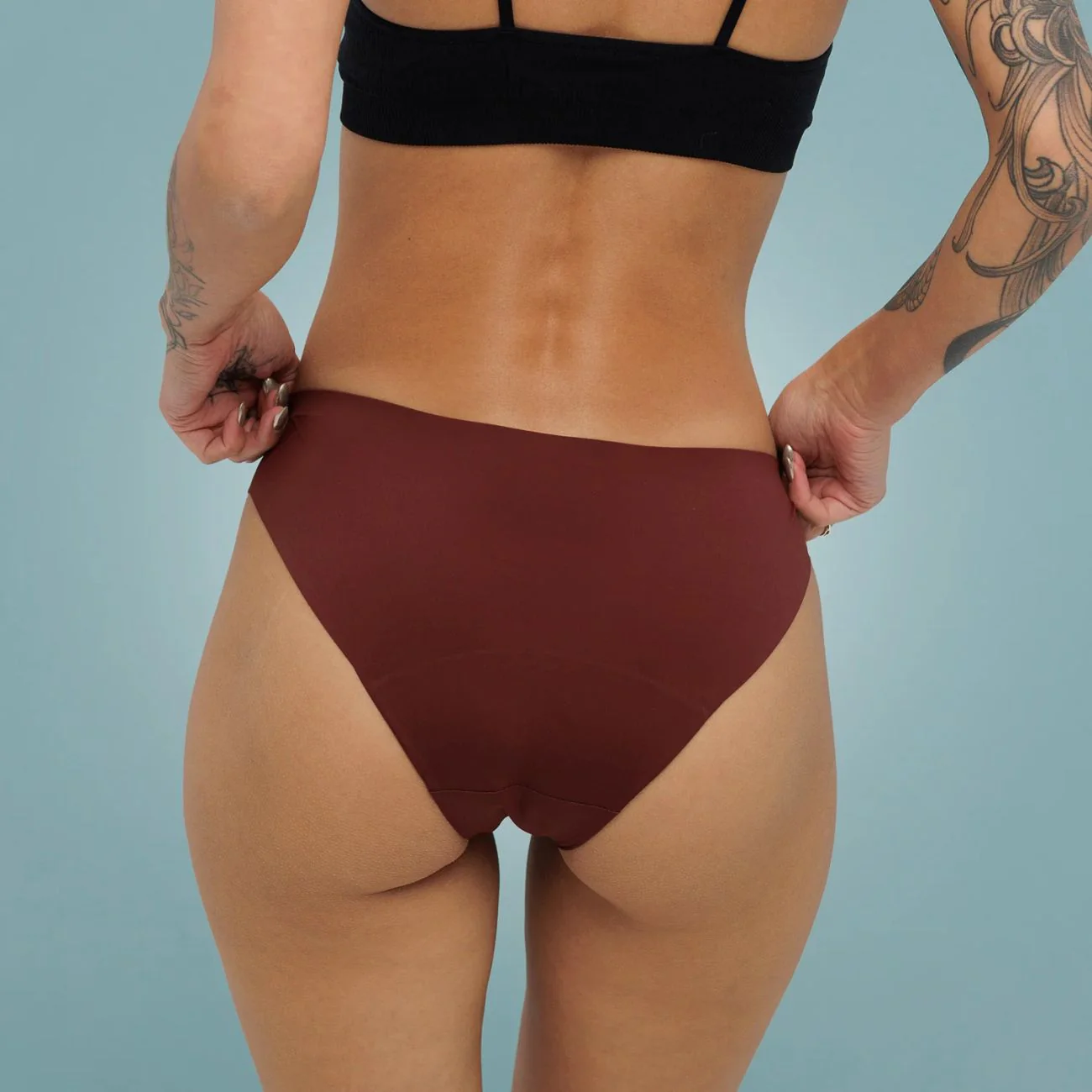 Seamless Menstruationsunterwäsche aus Bio-Baumwolle, Gr. XL, Rot - Image 5
