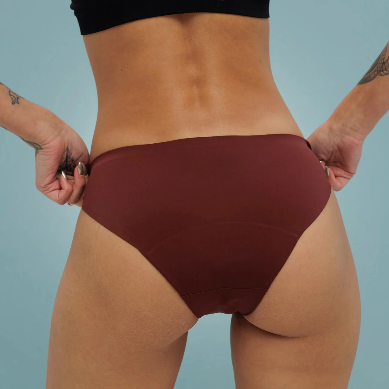Seamless Menstruationsunterwäsche aus Bio-Baumwolle, Gr. XL, Rot - Image 8