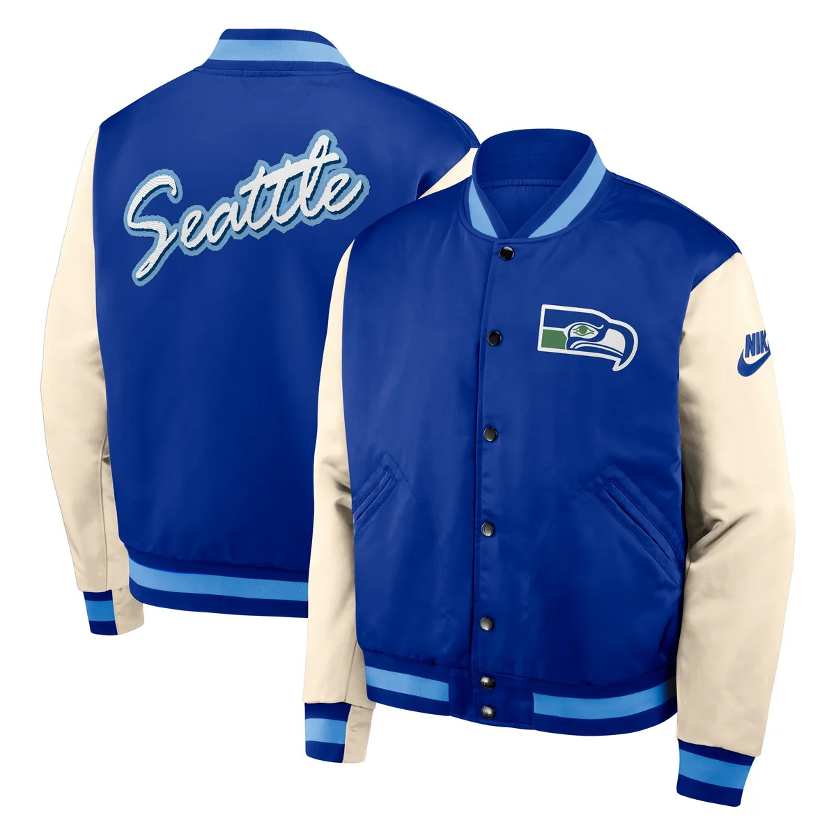 Seattle Seahawks Nike Legacy Bomber Jacket NFL - Image 2