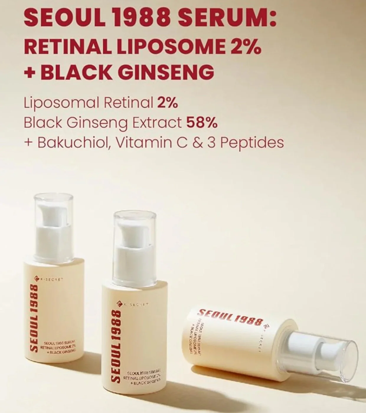 Seoul 1988 Serum: Retinal Liposome 2% + Black Ginseng - Image 2