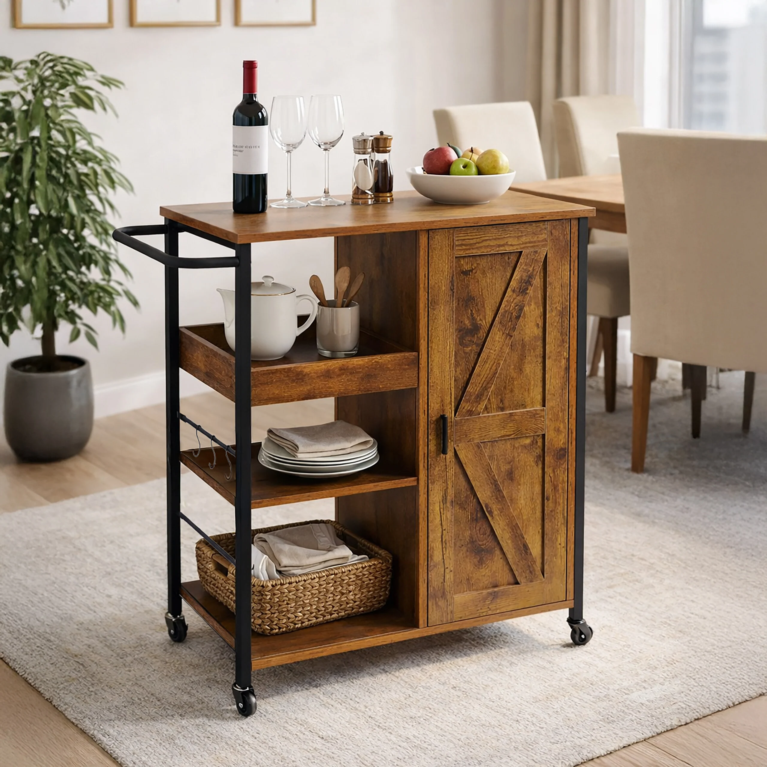 Servierwagen Industrial mit Schrank - Image 5