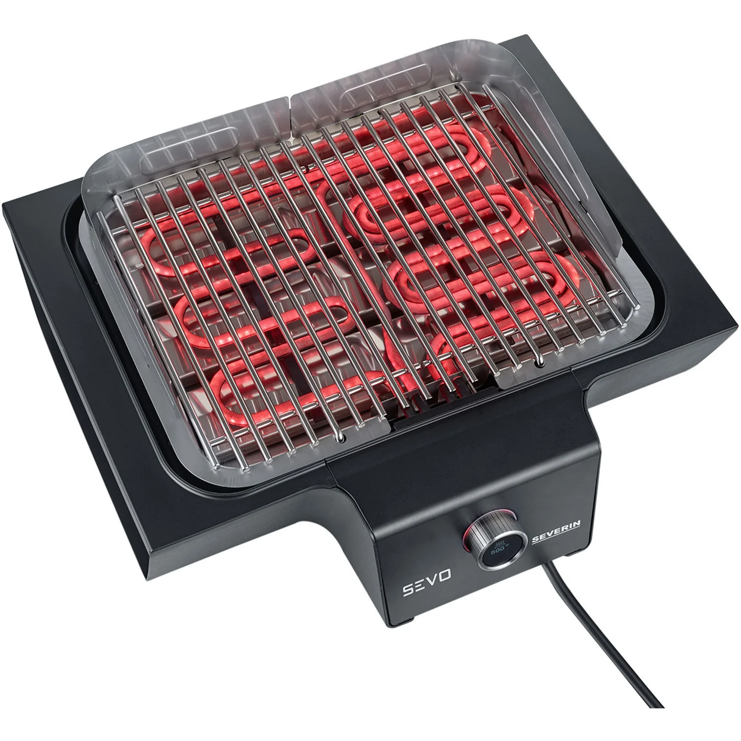 Severin PG 8104 SEVO G, Tischgrill, schwarz Edelstahl, 3000 Watt, Boost-Zone - Image 6