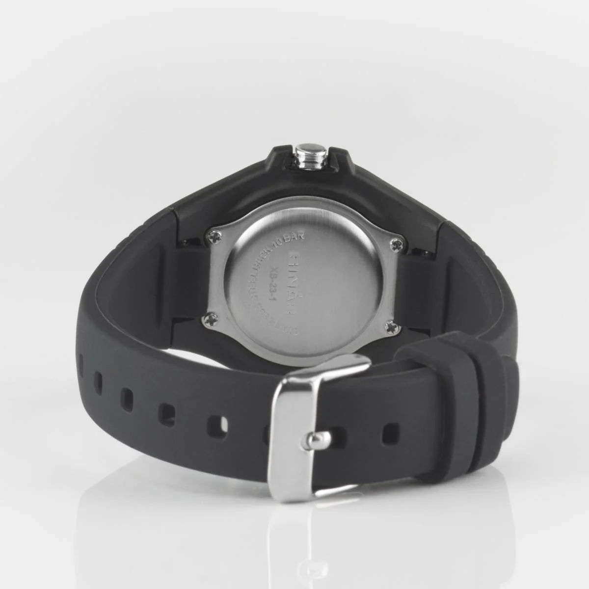 SINAR Jugenduhr Armbanduhr Analog Quarz Unisex Silikonband XB-23-1 Schwarz Rot - Image 3