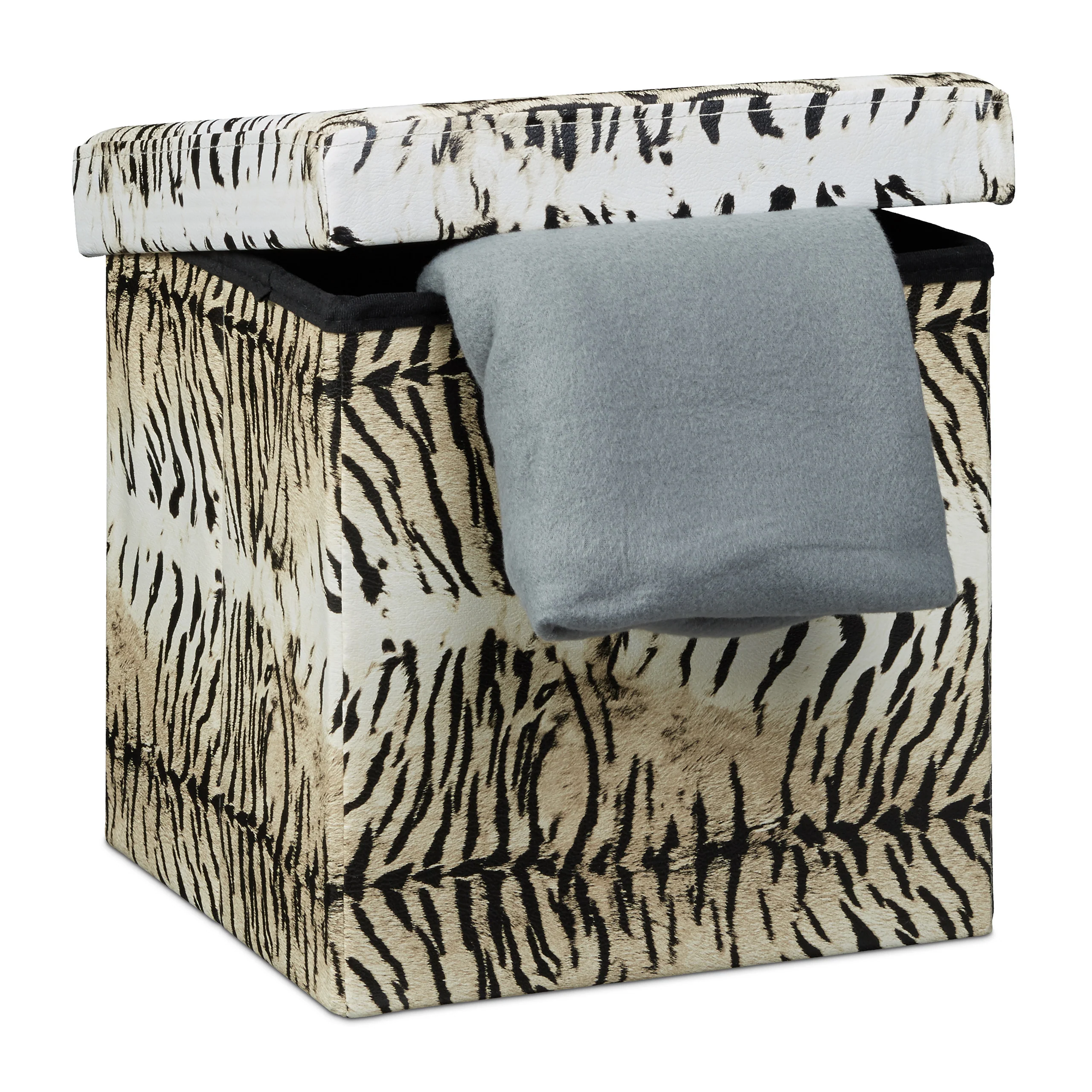 Sitzhocker mit Stauraum Trendmotiv