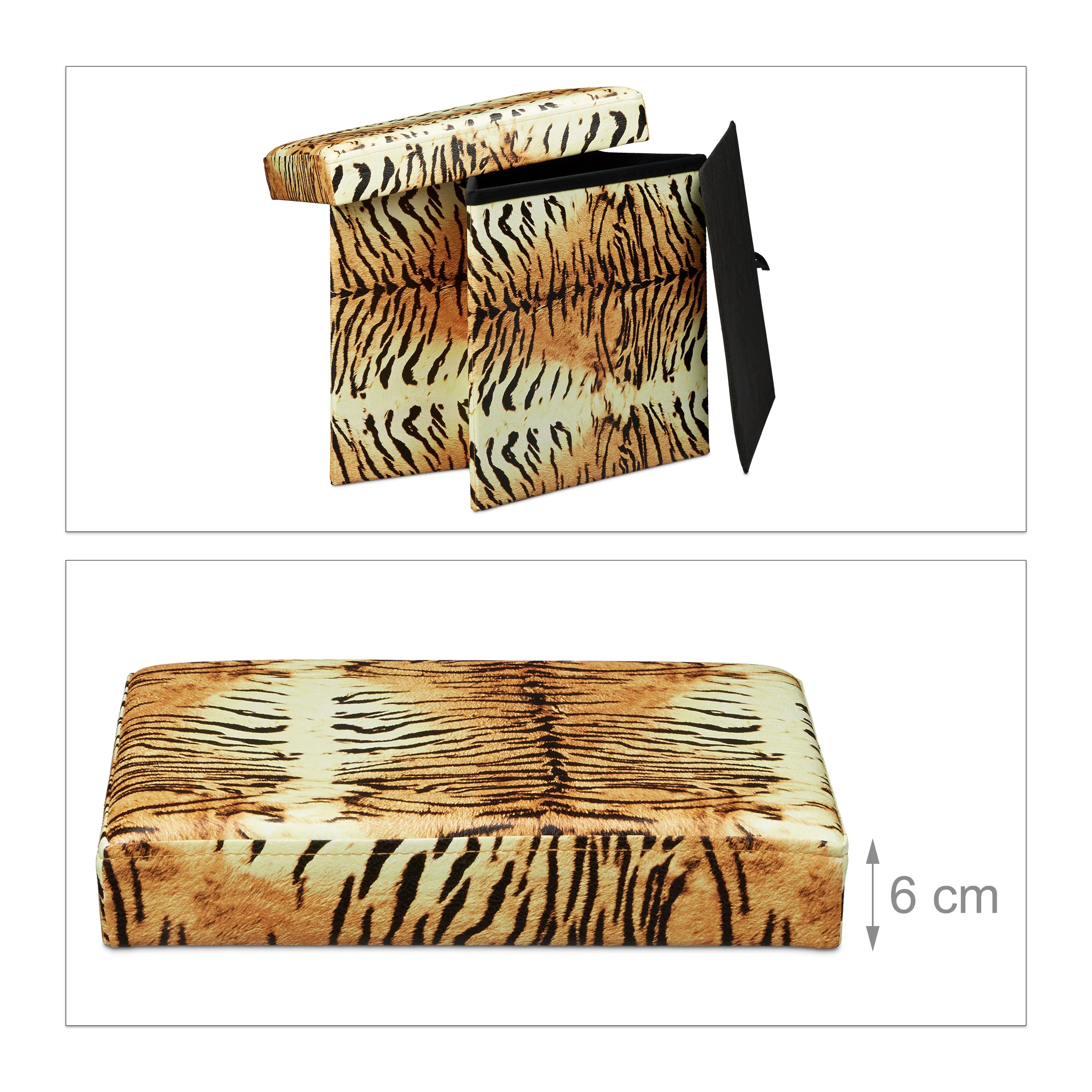 Sitzhocker mit Stauraum Trendmotiv - Image 5