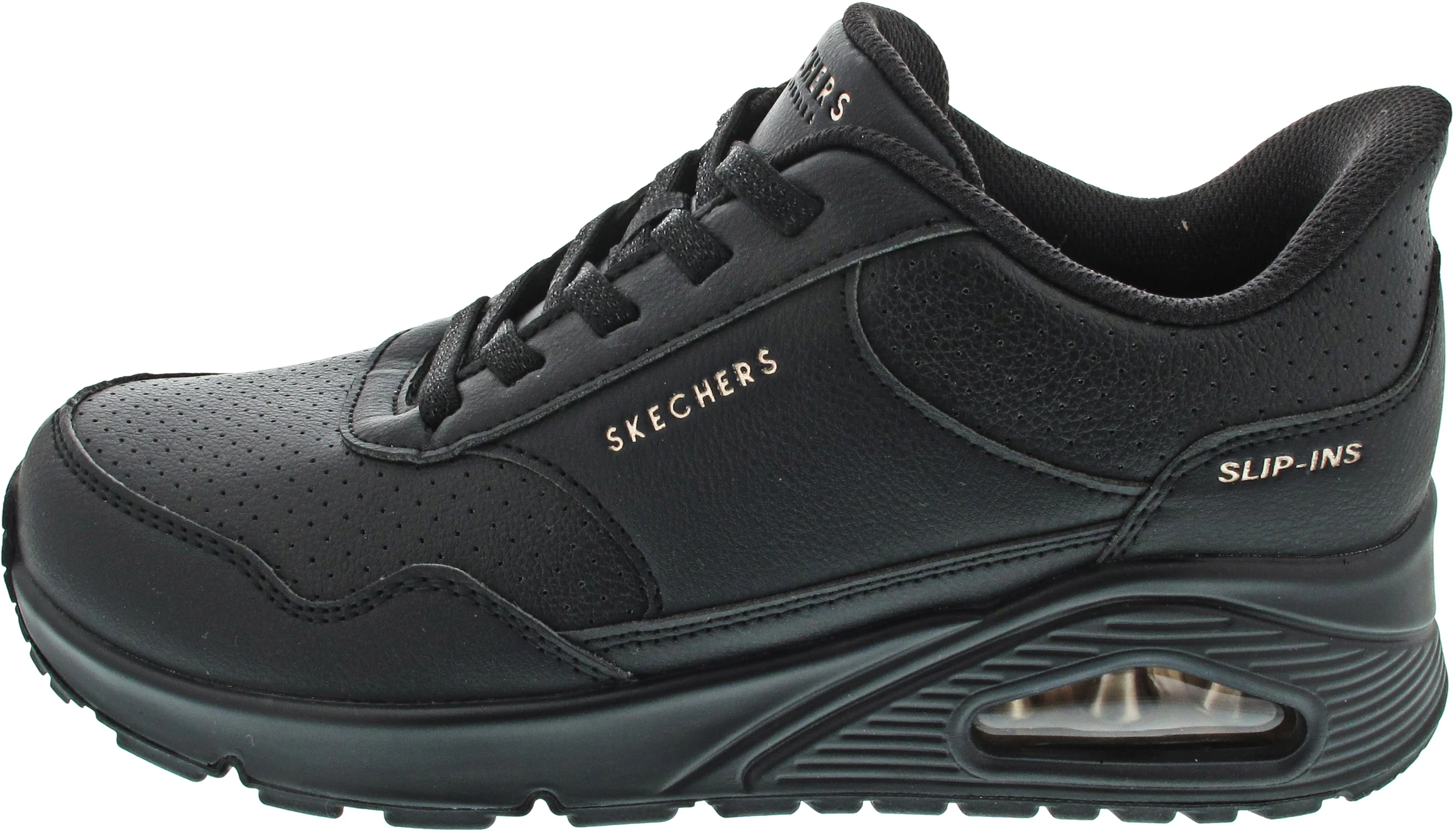 Skechers Slip-Ins:Uno-Banksia Luxe Slipper Schwarz - Image 4