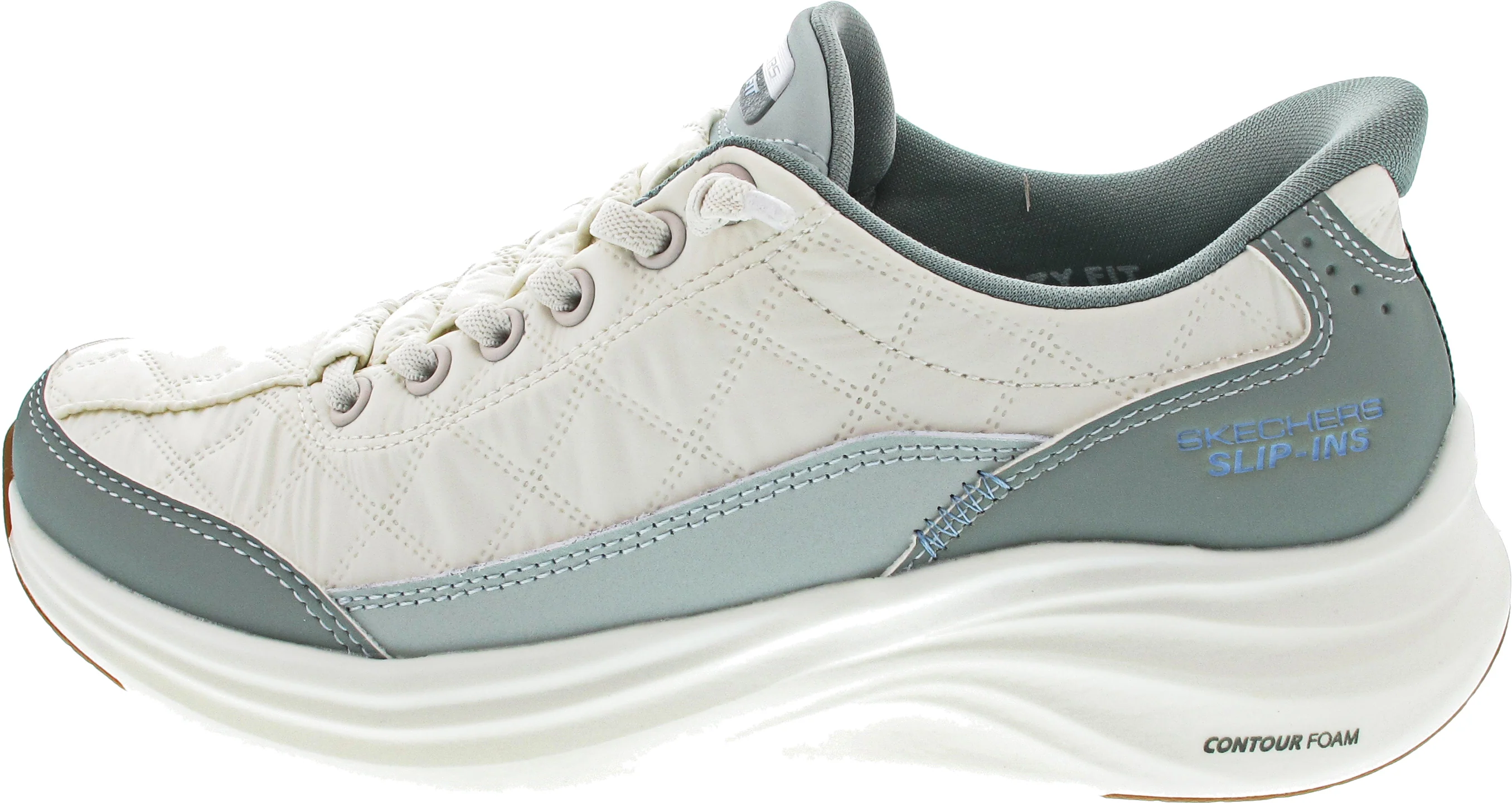 Skechers SlipIns: Contour Foam Slipper Grün - Image 5