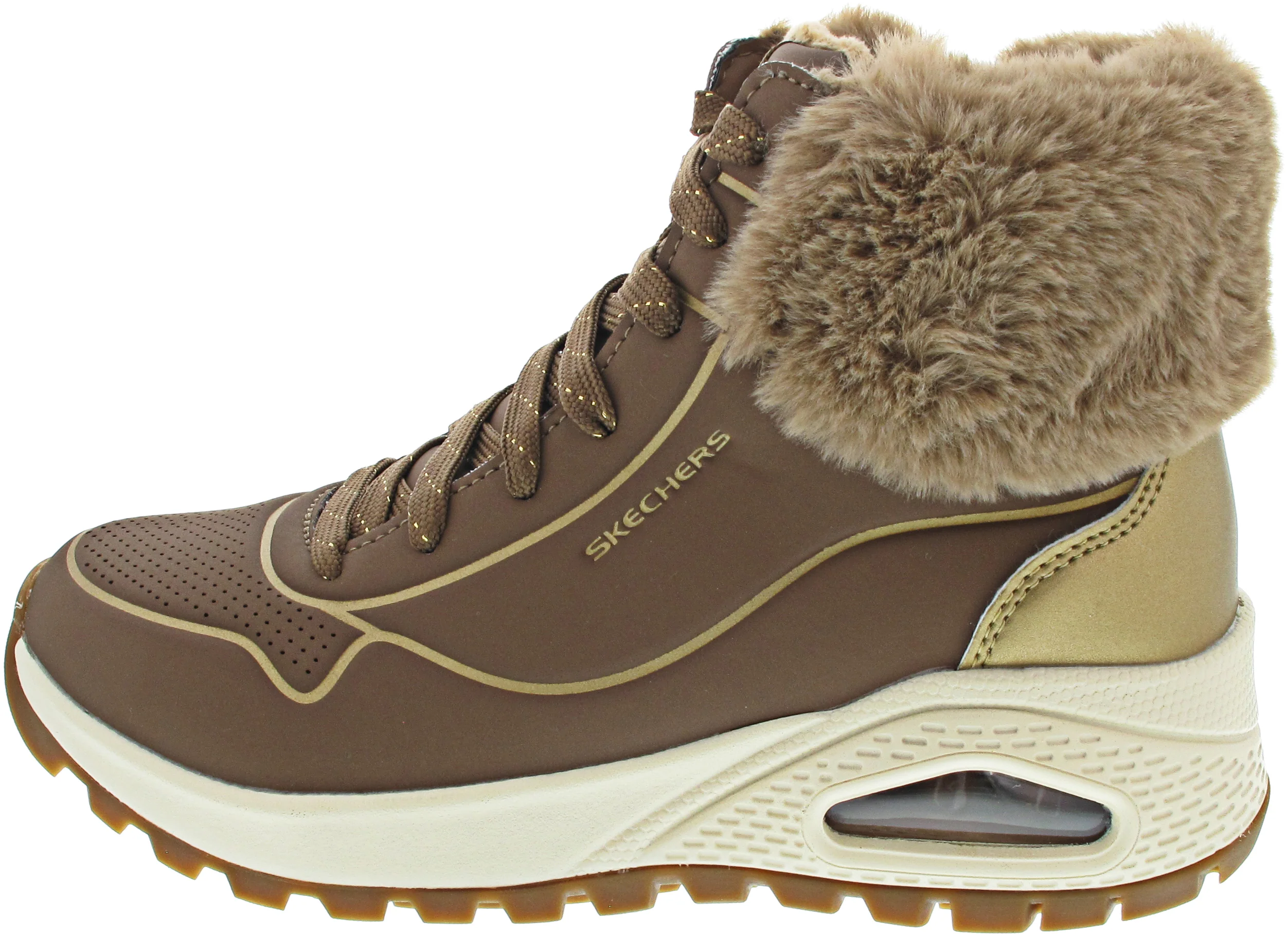 Skechers Uno Rugged-Fall Shimmer Schnürstiefel Braun