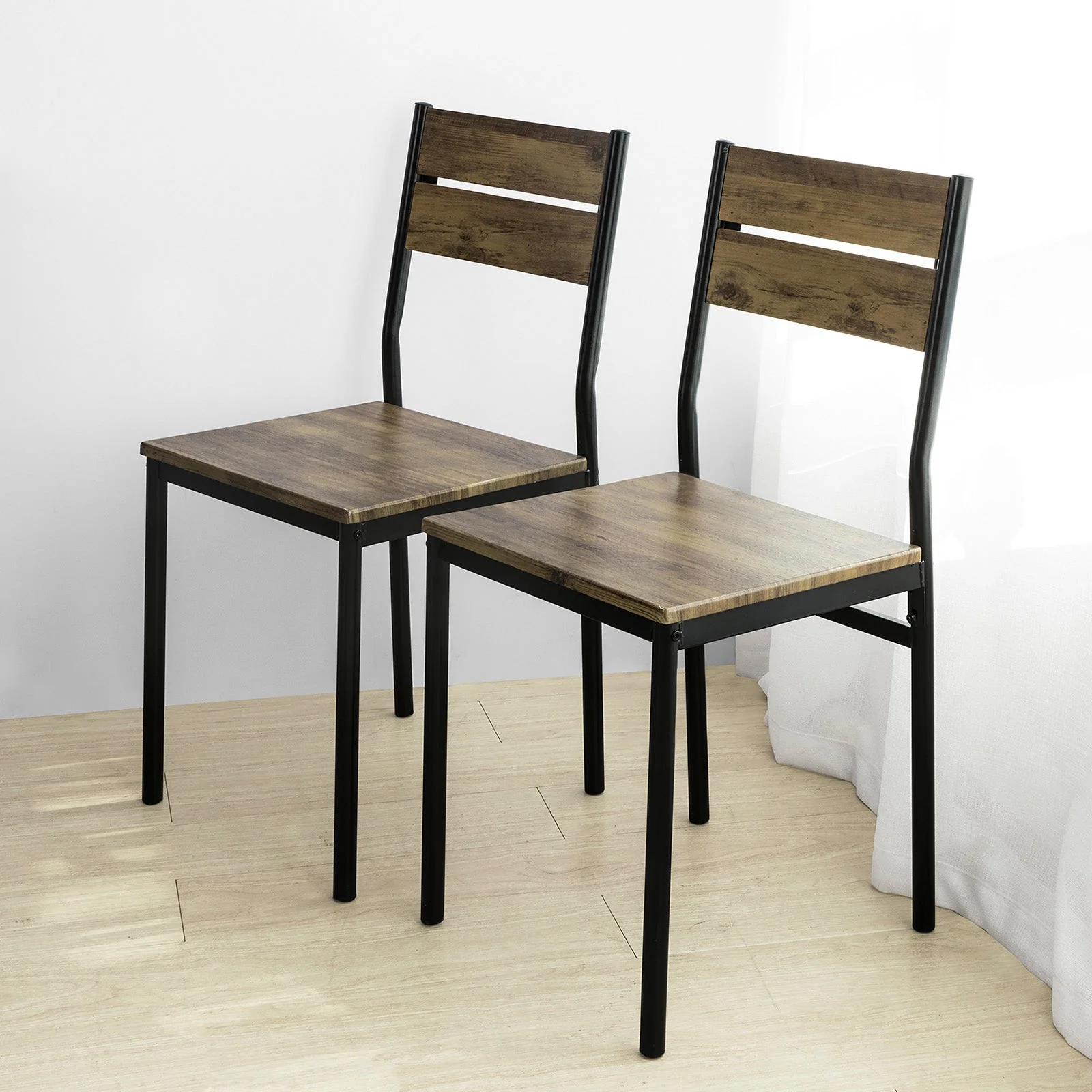 SoBuy 4er Set Hocker für Esszimmer, Wohnzimmer und Küche in Grau - Image 8