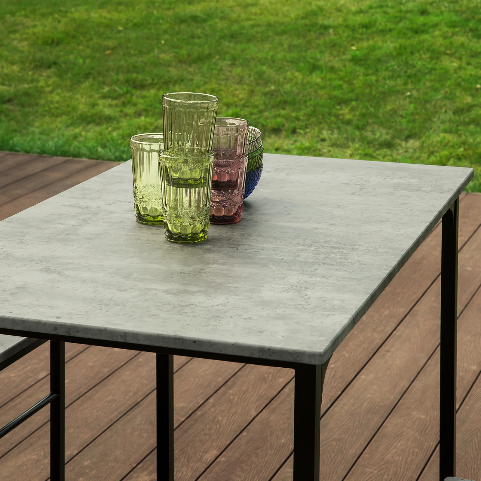 SoBuy Bartisch-Set mit 4 Stühlen, platzsparend für kleine Räume in Weiß - Image 21