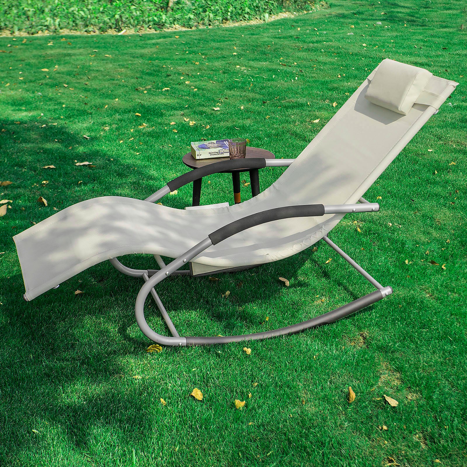 SoBuy Schaukelstuhl-Gartenset für 2 Personen Hellgrün OGS28-GRx2 - Image 102