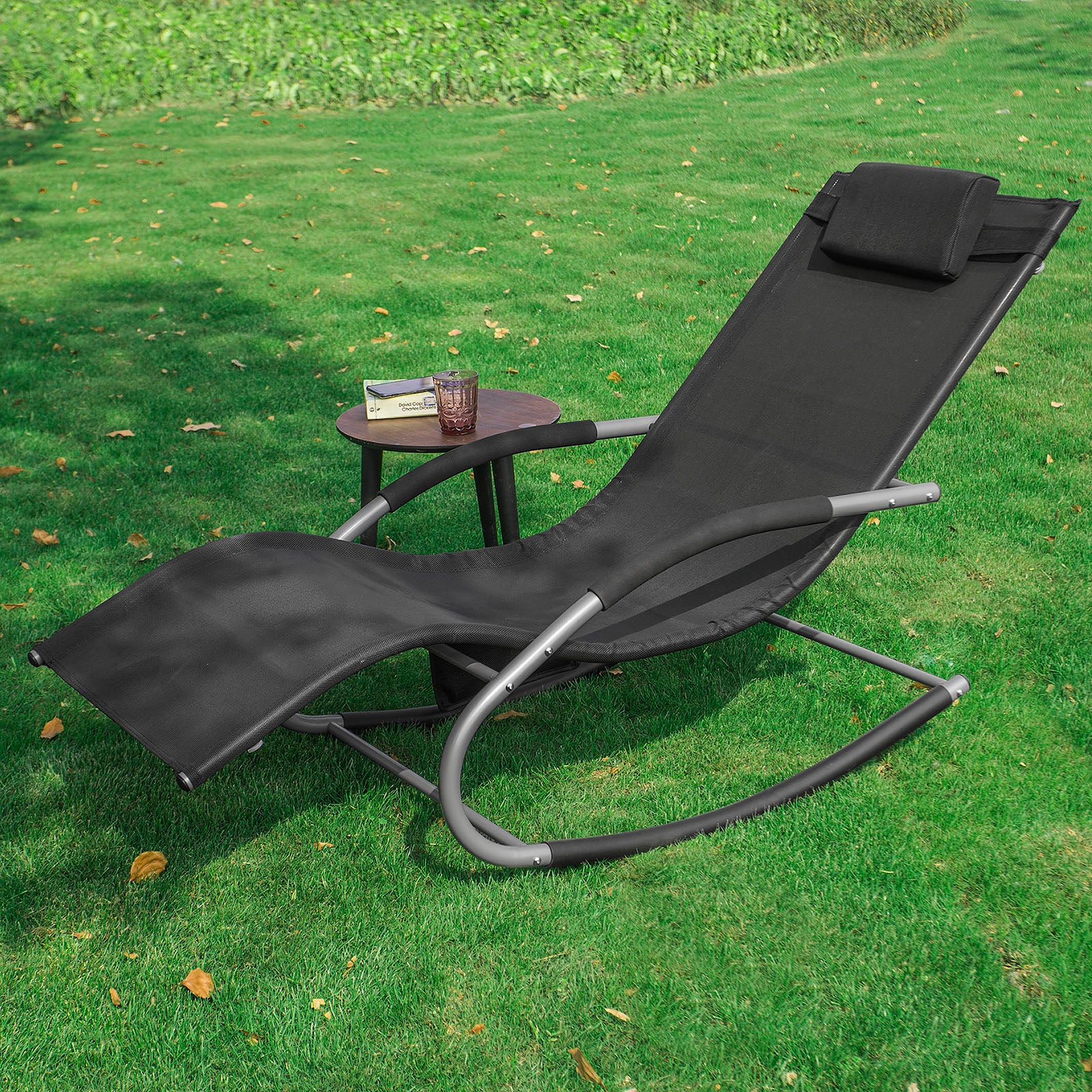 SoBuy Schaukelstuhl-Gartenset für 2 Personen Hellgrün OGS28-GRx2 - Image 180
