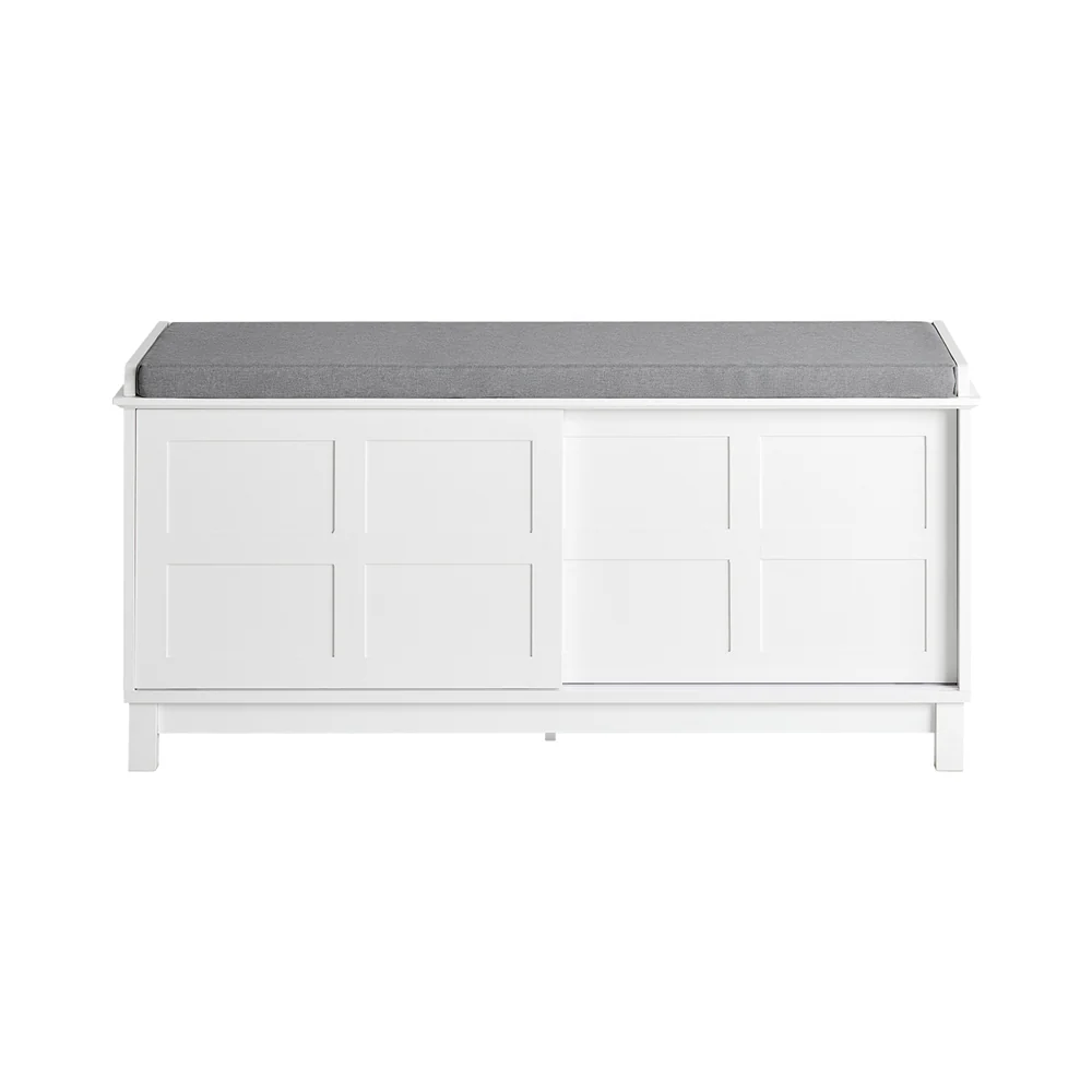 SoBuy Schuhbank mit Sitzfunktion Weiß 114x40x53 cm Nordic FSR86-W