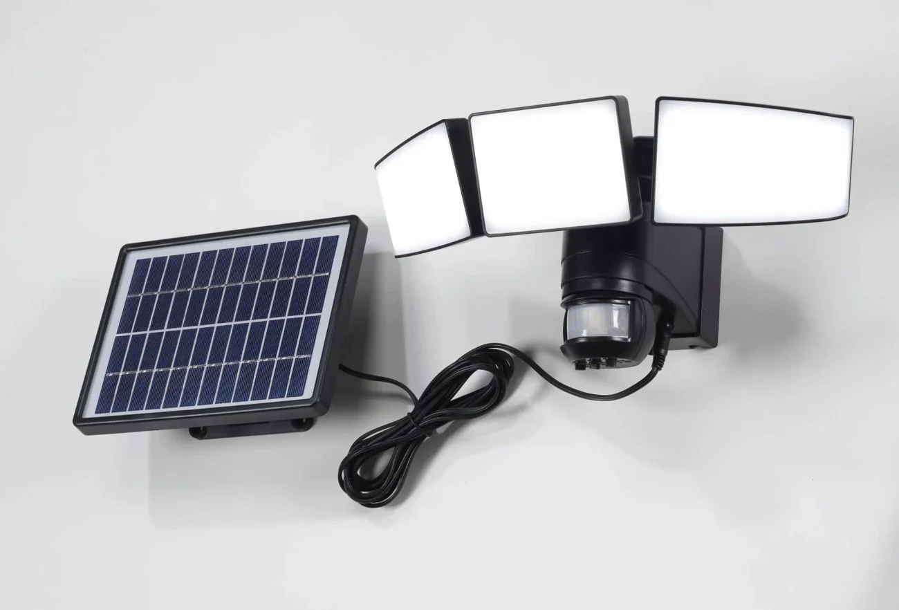 Solar LED Fluter 15W mit Bewegungsmelder für Außenbereich, Kaltweiß