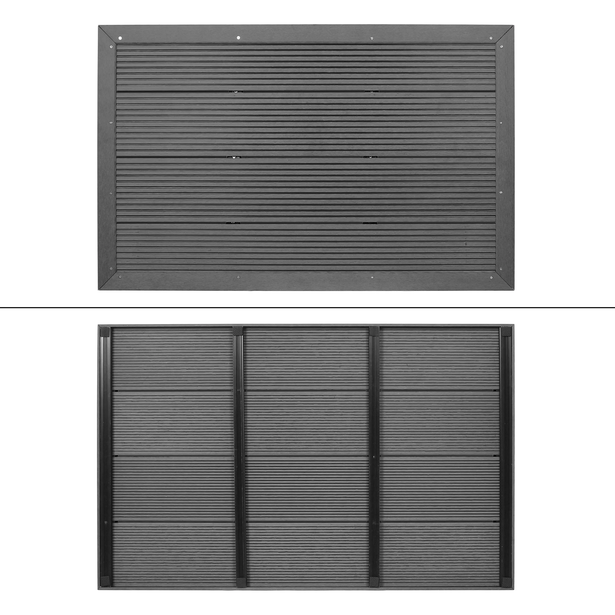 Solardusche 20L 210cm rund Silber-Schwarz mit Bodenplatte Dunkelgrau - Image 3
